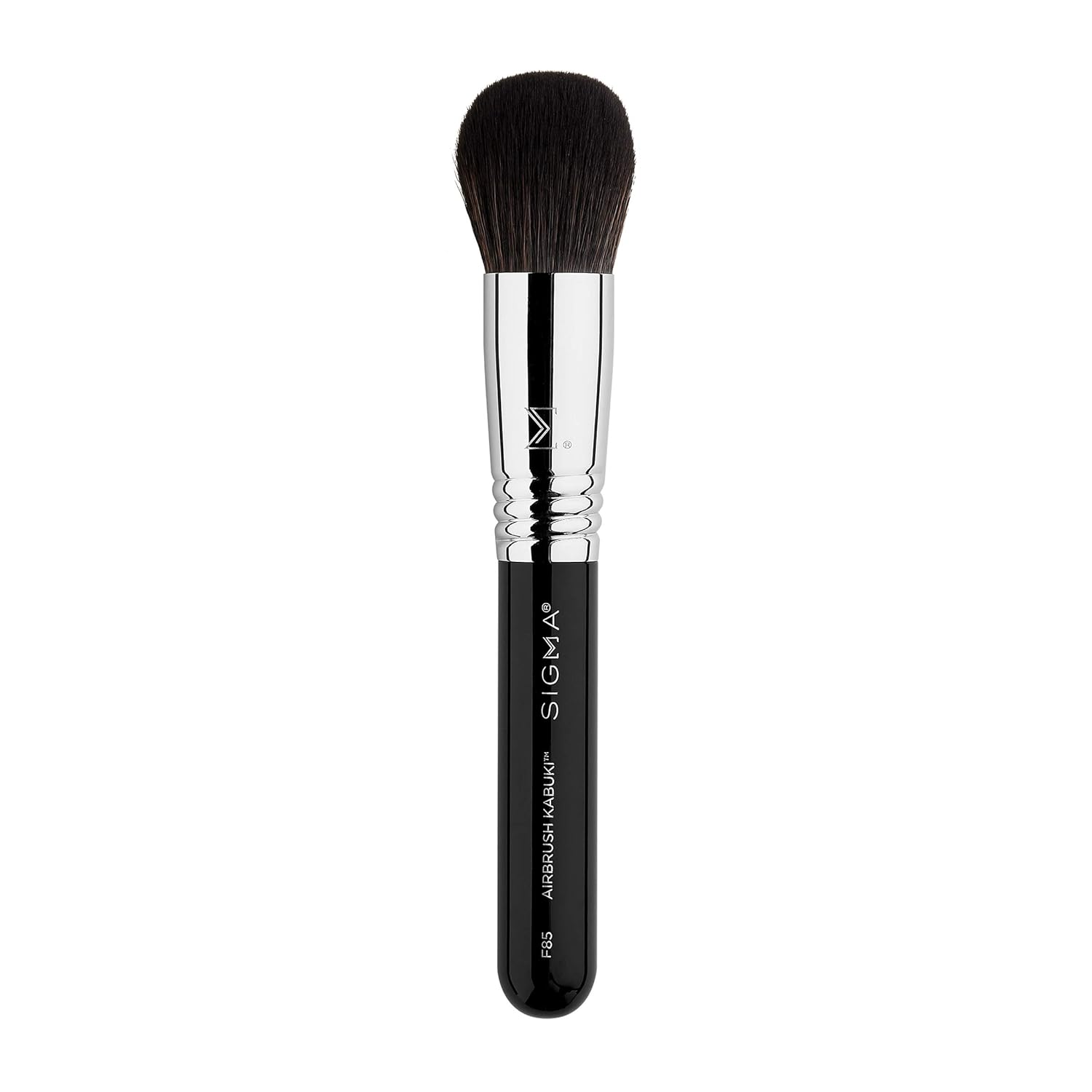 Airbrush kabuki brush with neutral tone handle for seamless makeup application — view 5