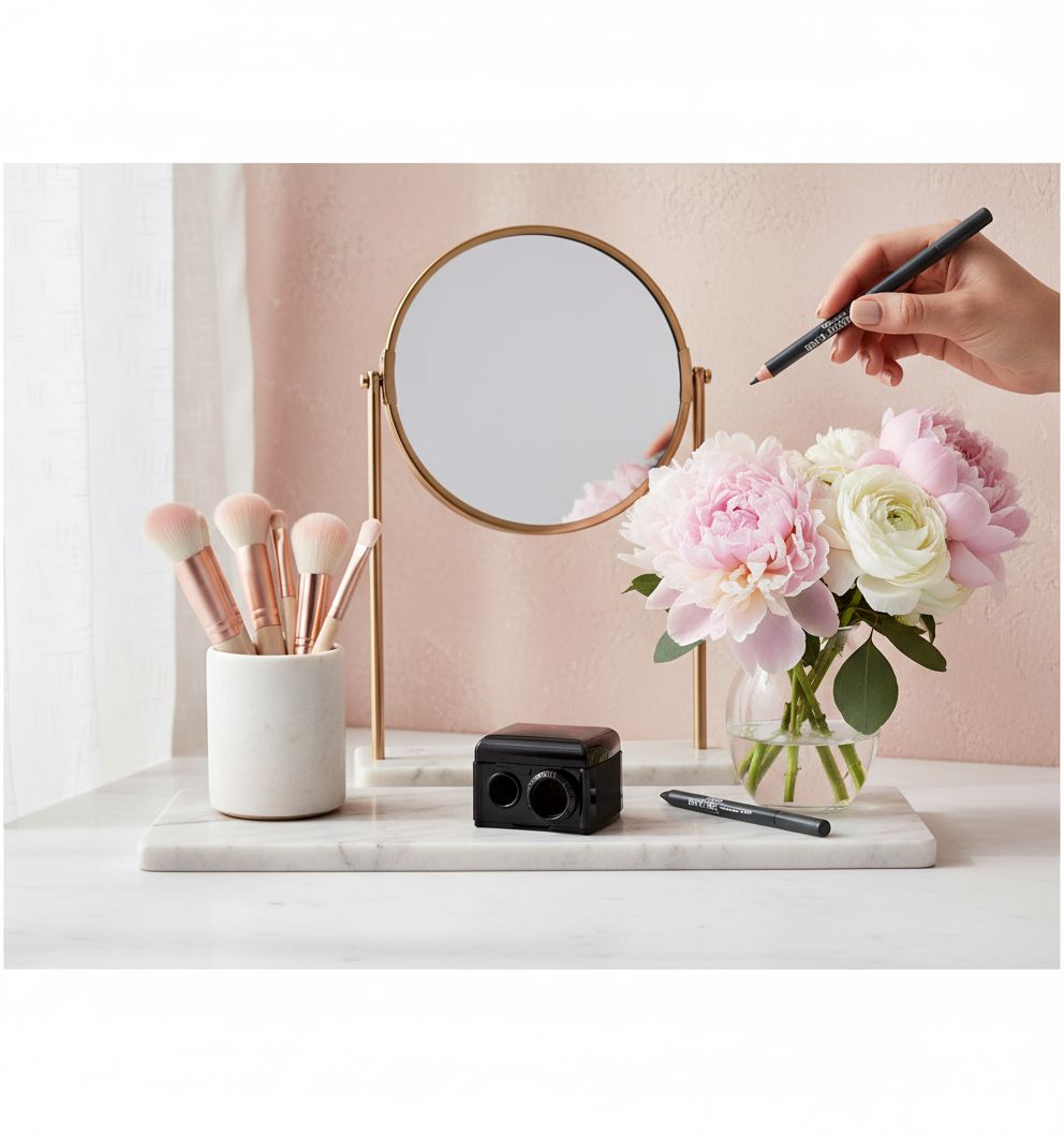 Revlon universal pencil sharpener in neutral tone, designed for wooden and plastic makeup pencils — view 4