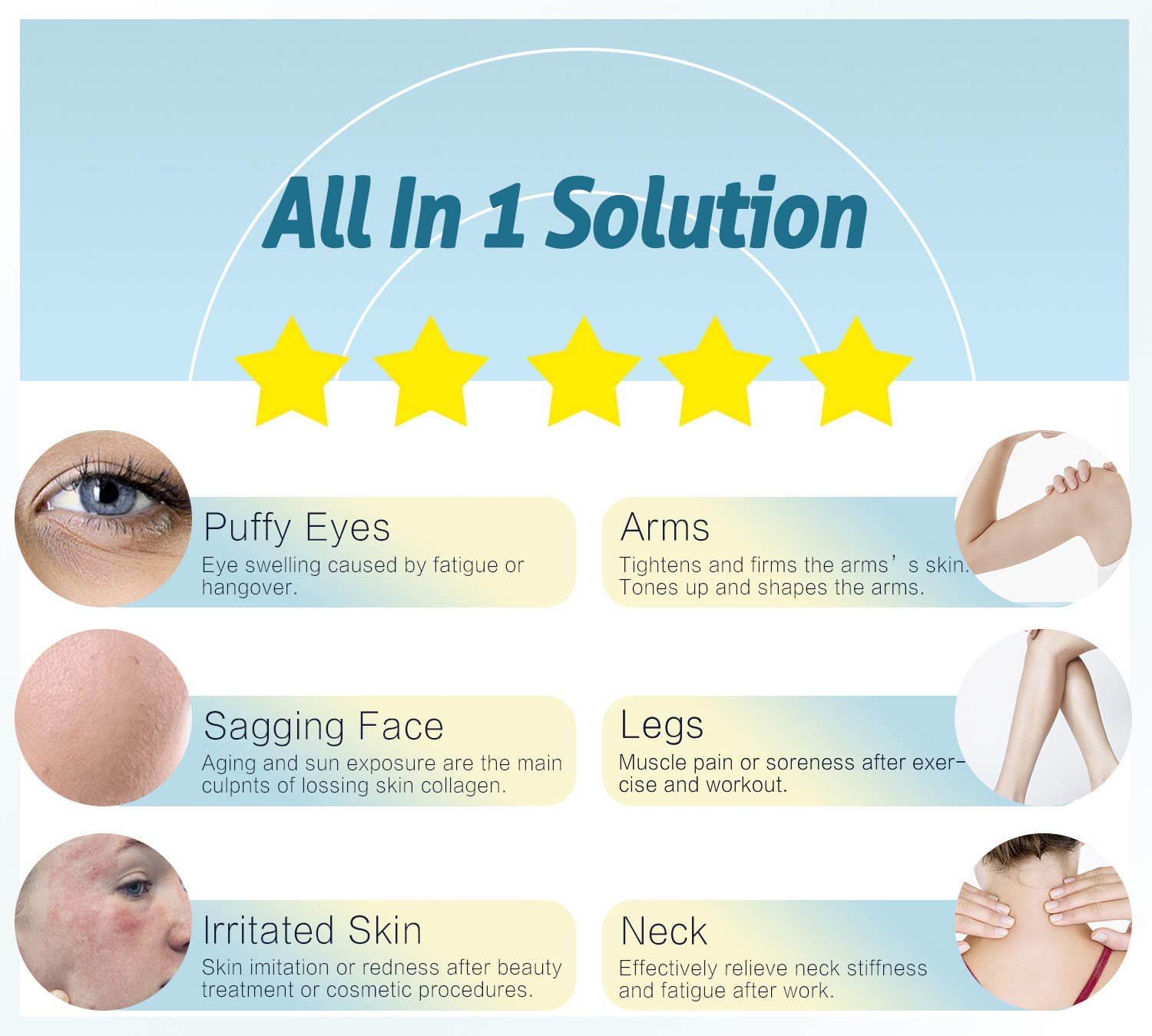 Cooling ice roller for face and eye care in neutral tone, shown with frost texture for puffiness relief — view 2