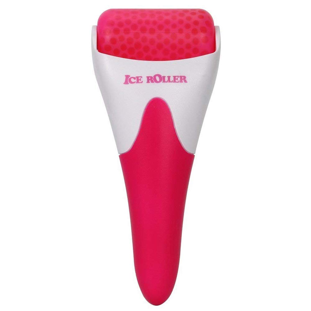 Cooling ice roller for face and eye care in neutral tone, shown with frost texture for puffiness relief — view 4