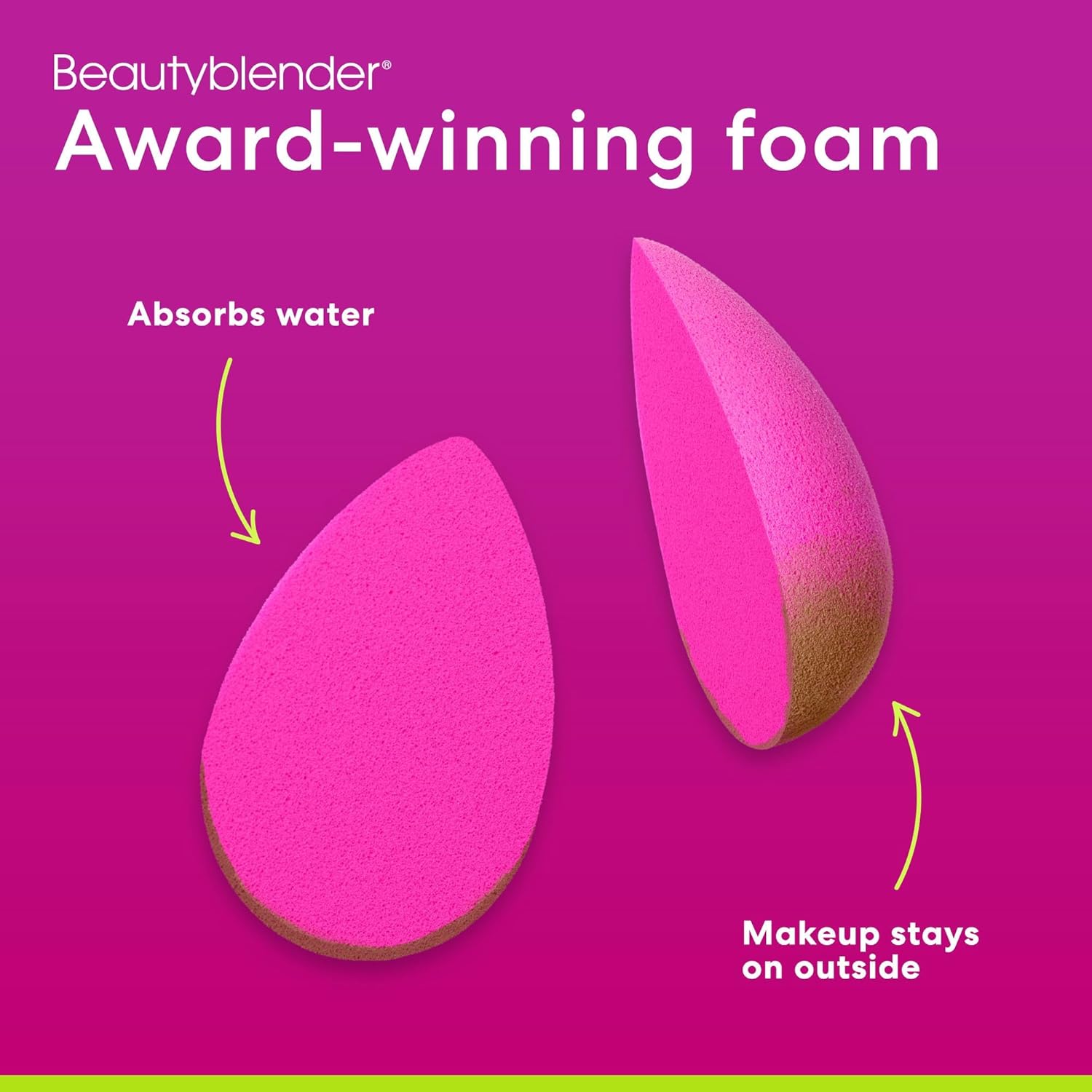 Pink super-soft makeup sponge for blending foundations and powders — view 2