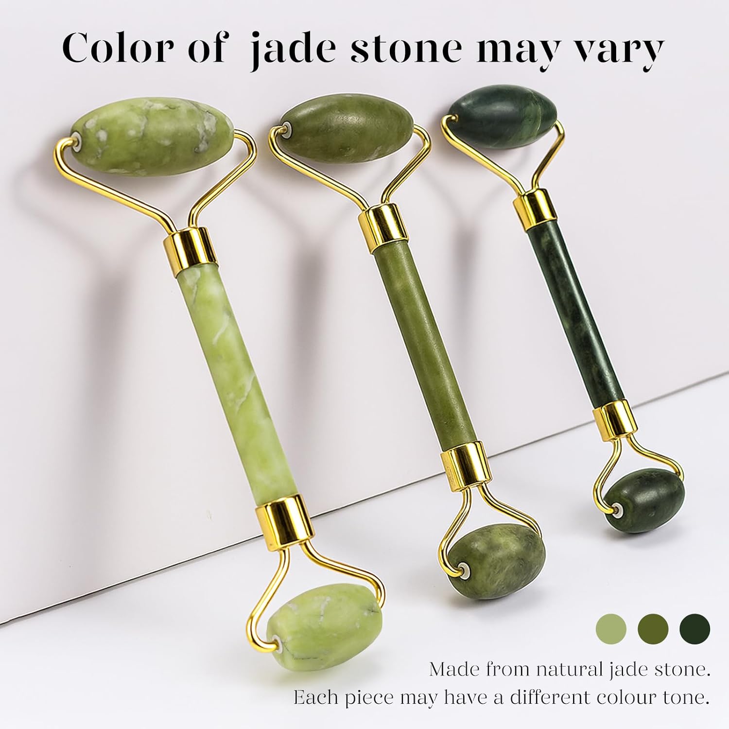Green cooling jade gua sha and roller set for facial depuffing and jawline sculpting — view 4