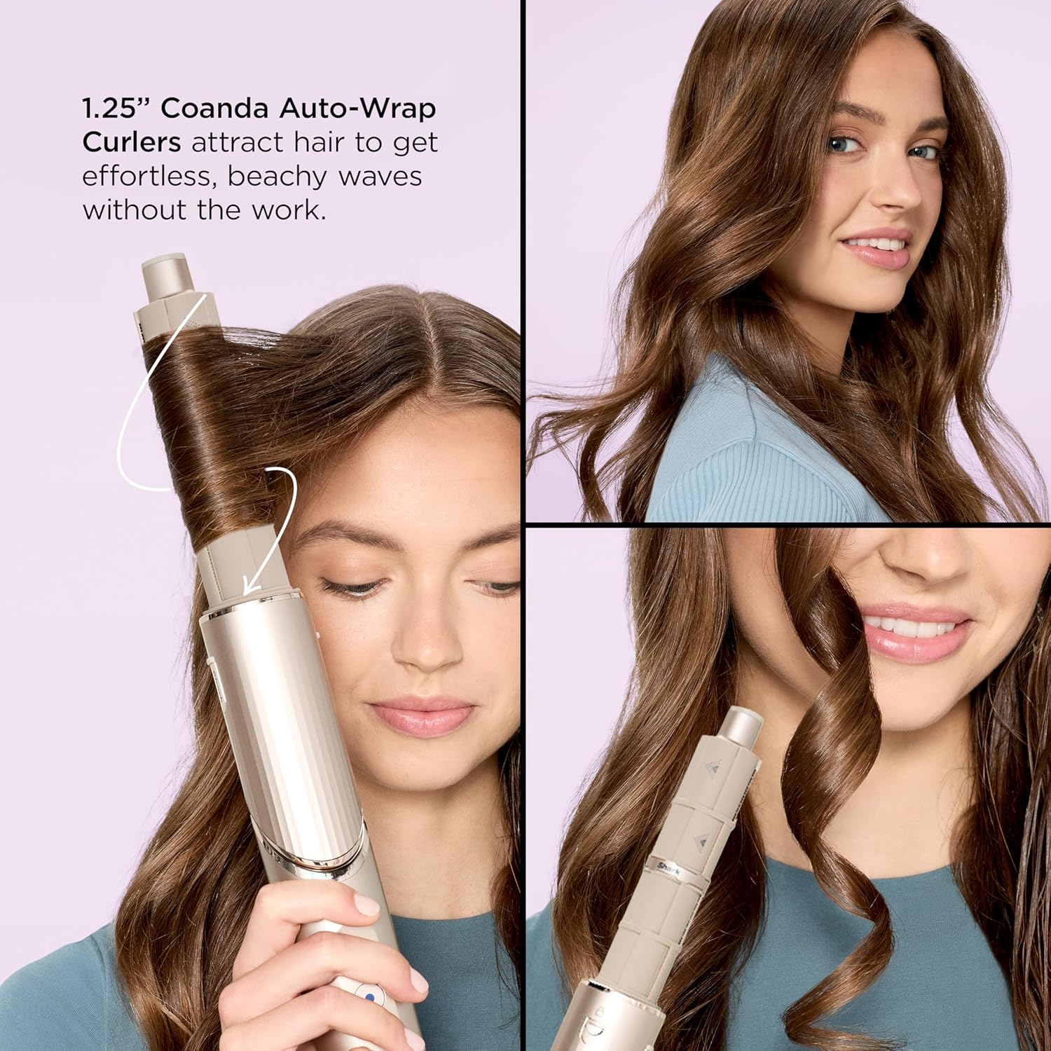 Shark FlexStyle air styling system with auto-wrap curlers and multi-attachment brushes in stone — view 5