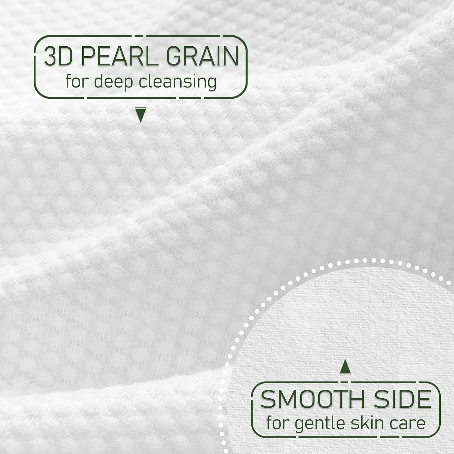 Soft biodegradable bamboo viscose disposable face towel in neutral tone, extra-thick texture for sensitive skin care and makeup removal — view 4