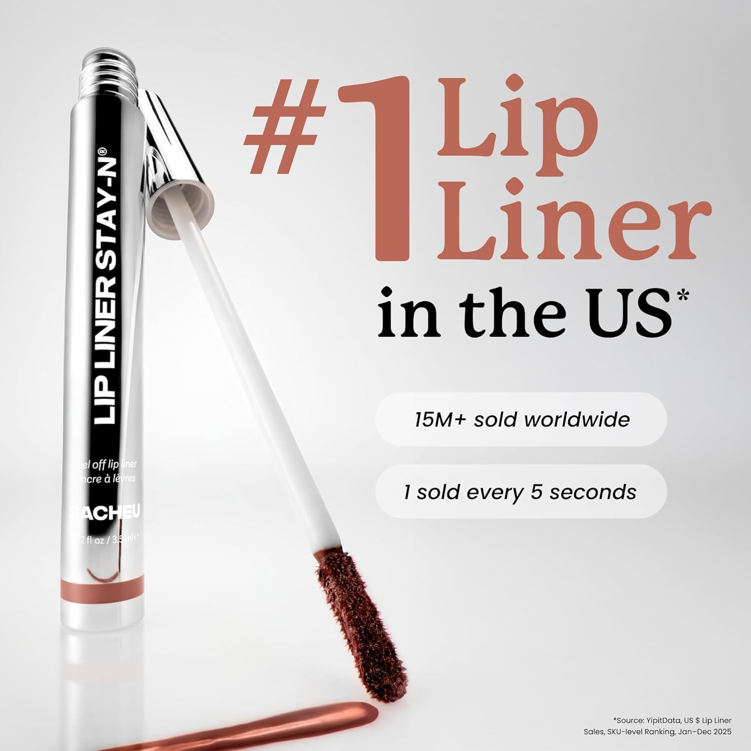 Peel-off lip stain in [color] with hyaluronic acid formula, shown on lips with matte finish — view 2
