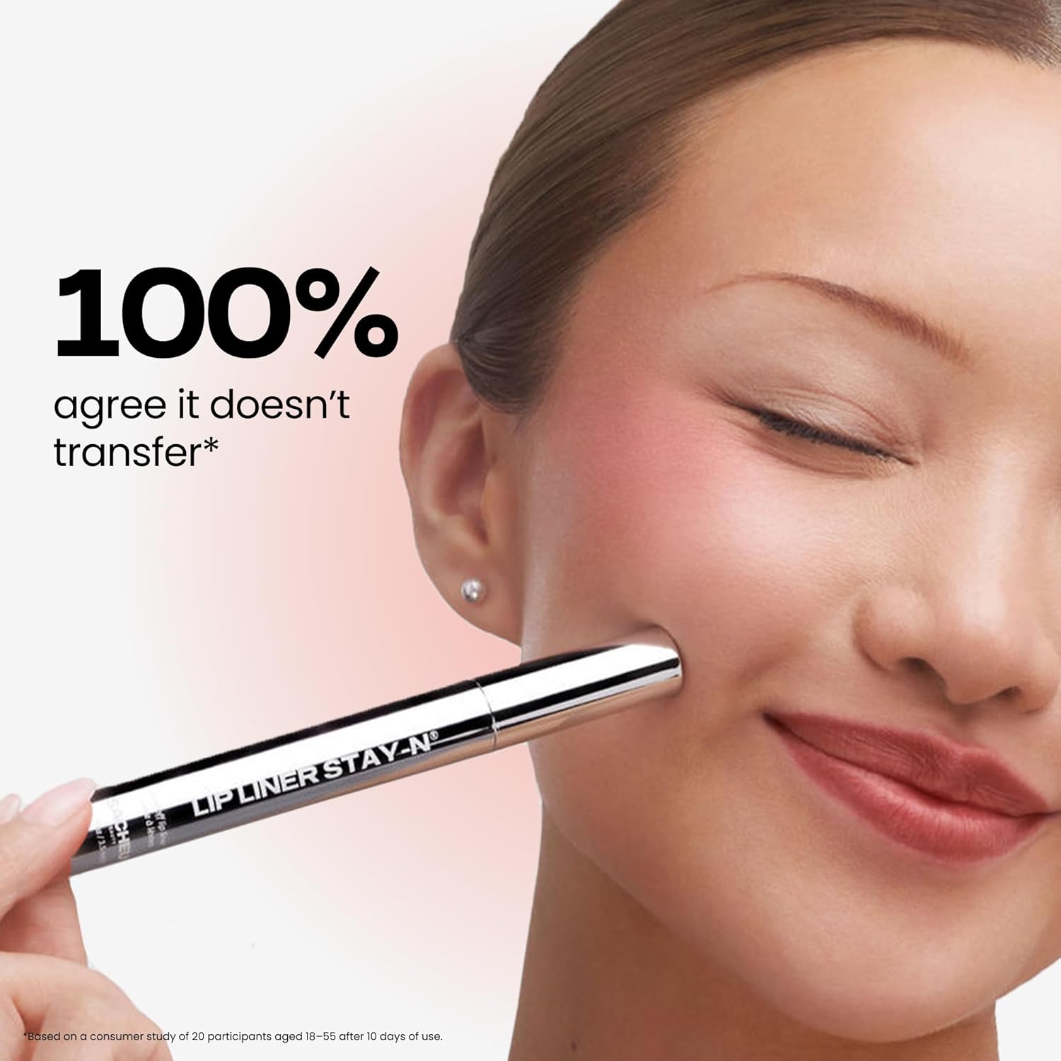 Peel-off lip stain in [color] with hyaluronic acid formula, shown on lips with matte finish — view 4