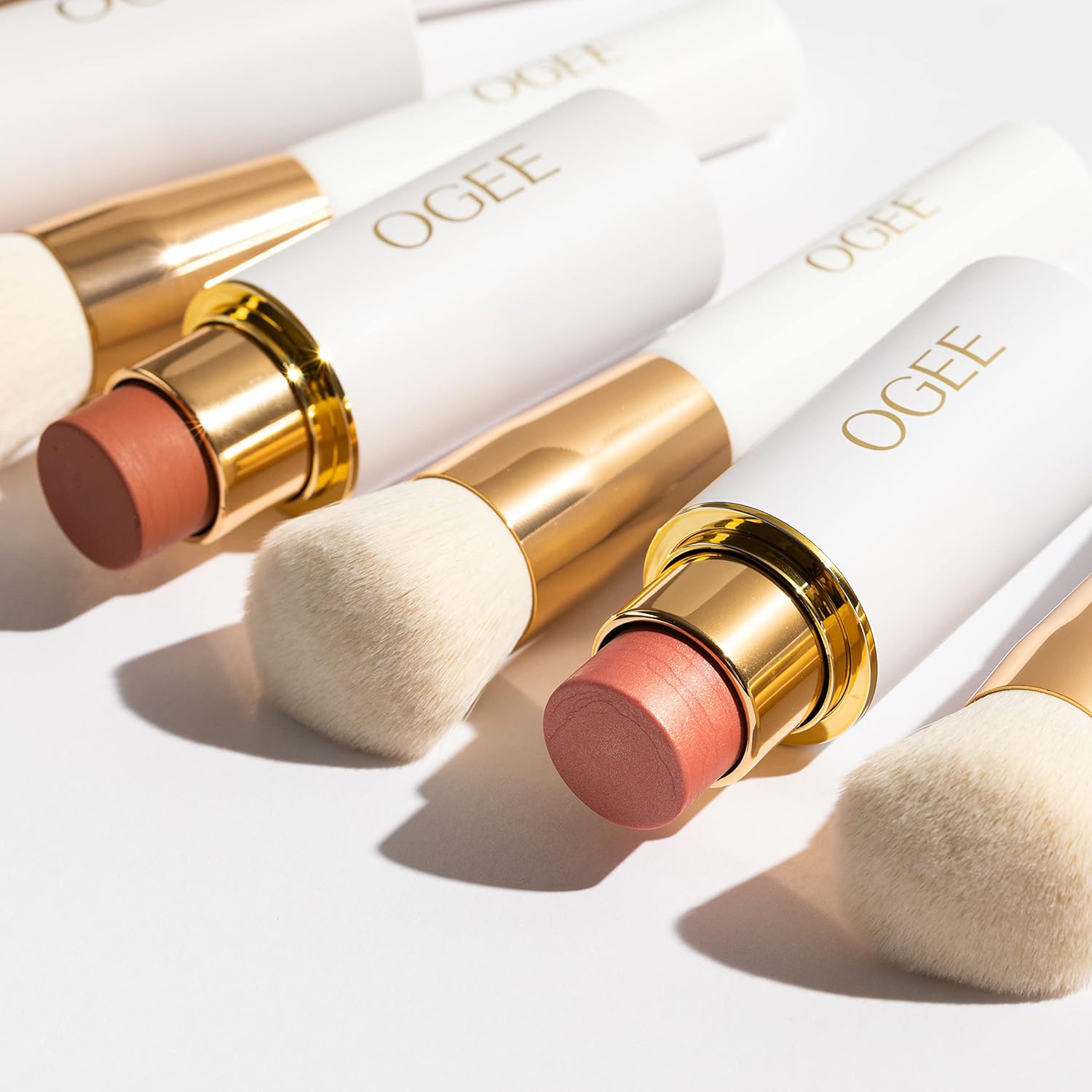 Ultra-soft vegan bristle blender brush in neutral tone for foundation application — view 5