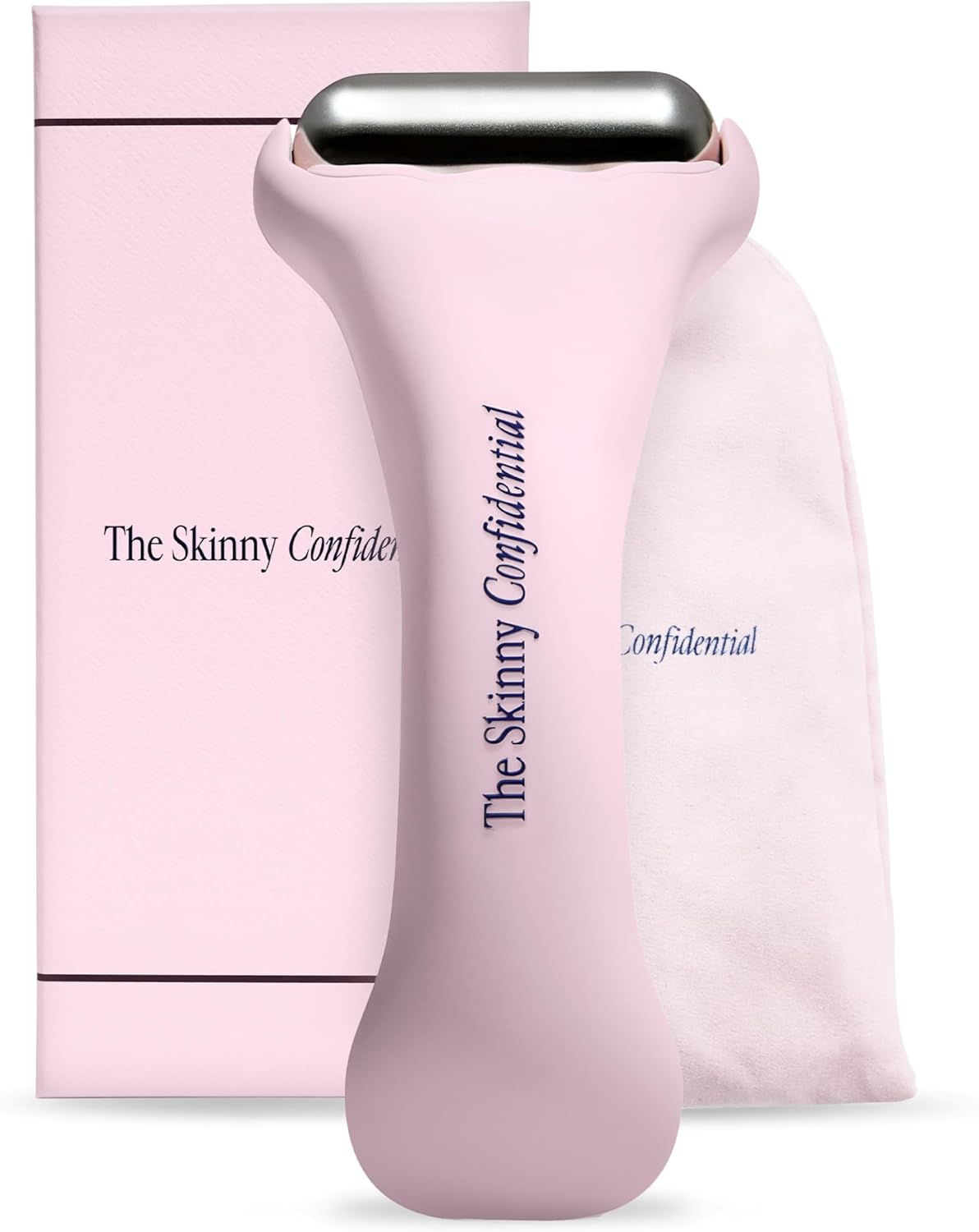 Rose quartz dual-ball face roller with pink spheres for eye and facial contouring massage — view 5
