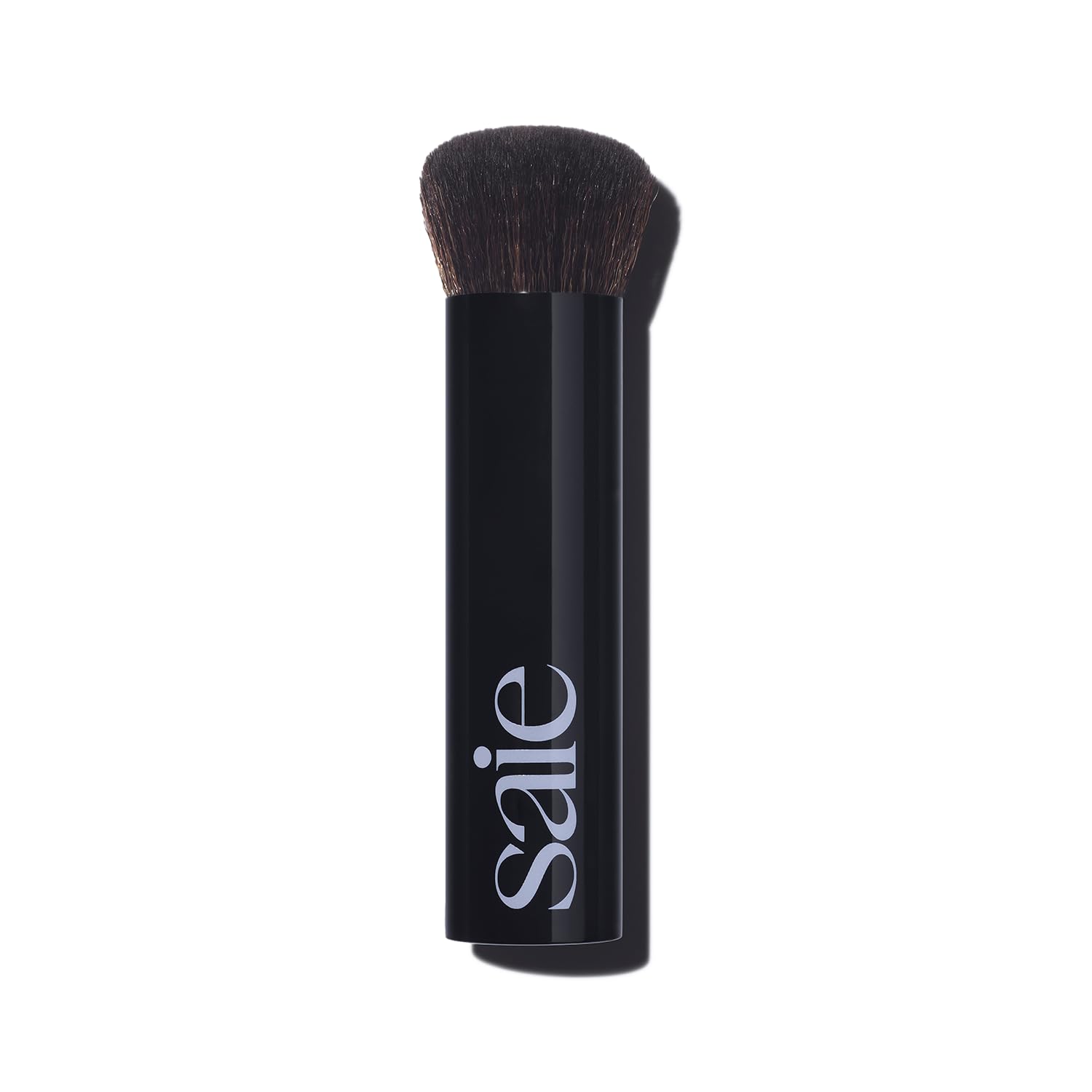 Soft synthetic foundation brush with neutral handle for buffing and blending makeup — view 3
