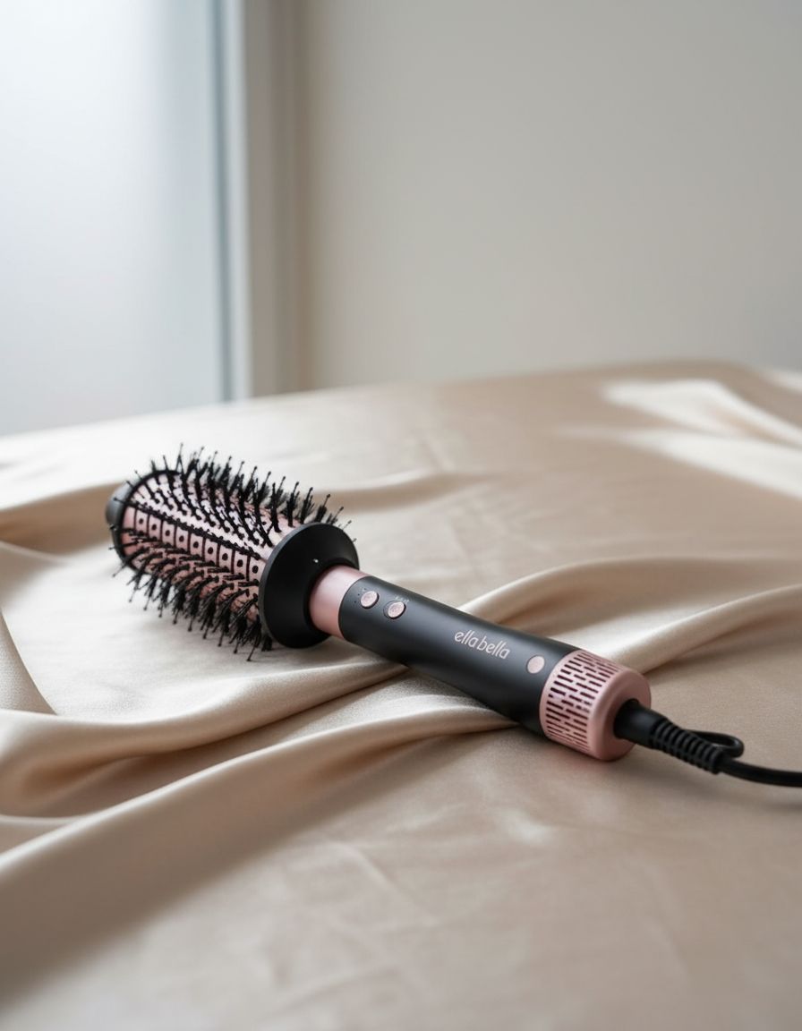 6-in-1 professional hot air styler in neutral finish with interchangeable styling attachments and protective travel case — view 2