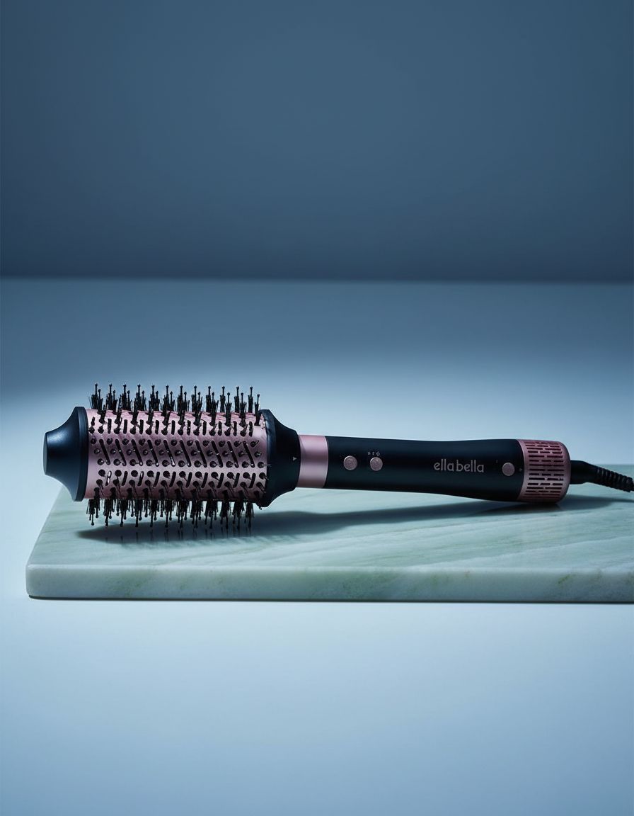6-in-1 professional hot air styler in neutral finish with interchangeable styling attachments and protective travel case — view 3