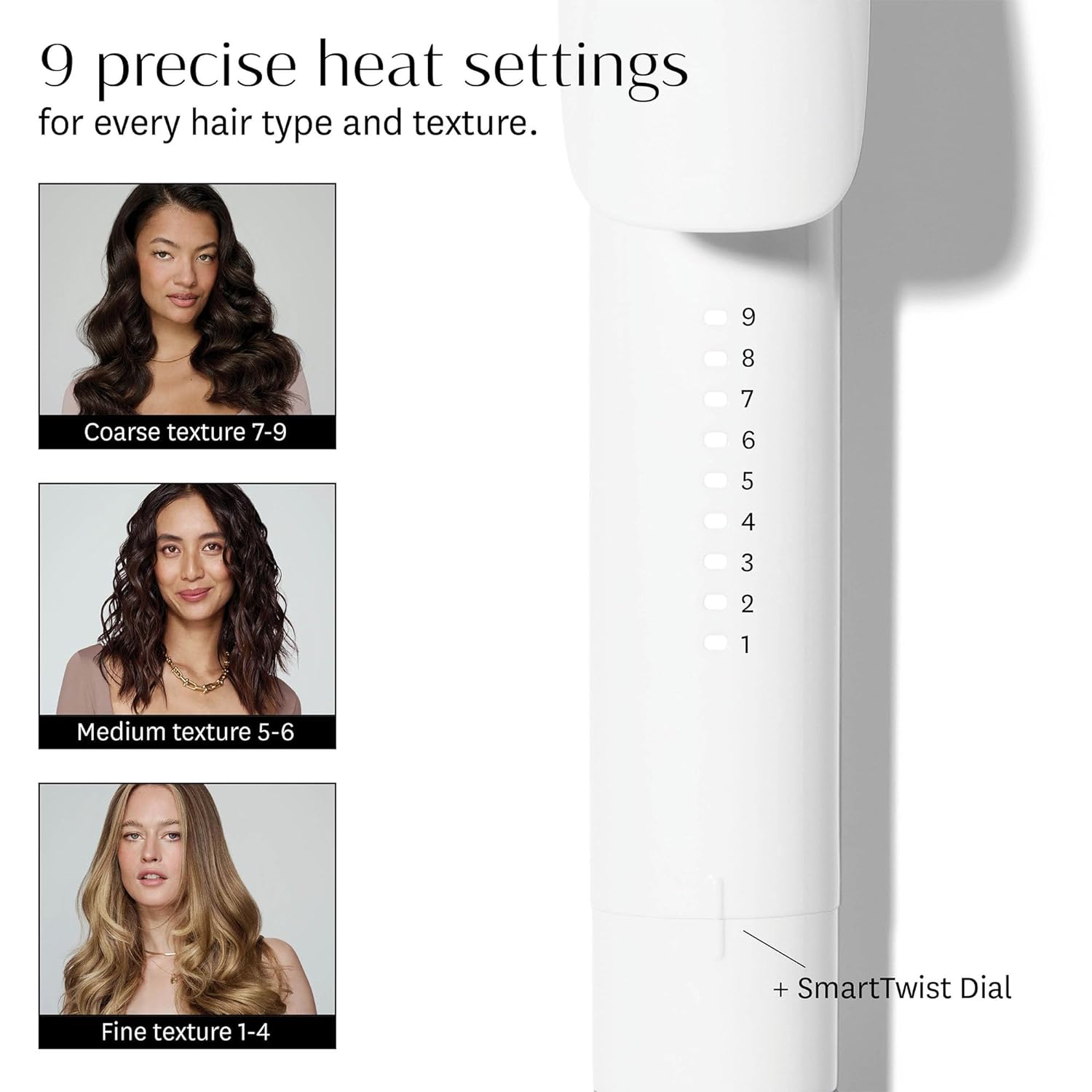 T3 SinglePass Curl X curling iron with ceramic barrel in neutral finish, showing interchangeable barrel sizes — view 3