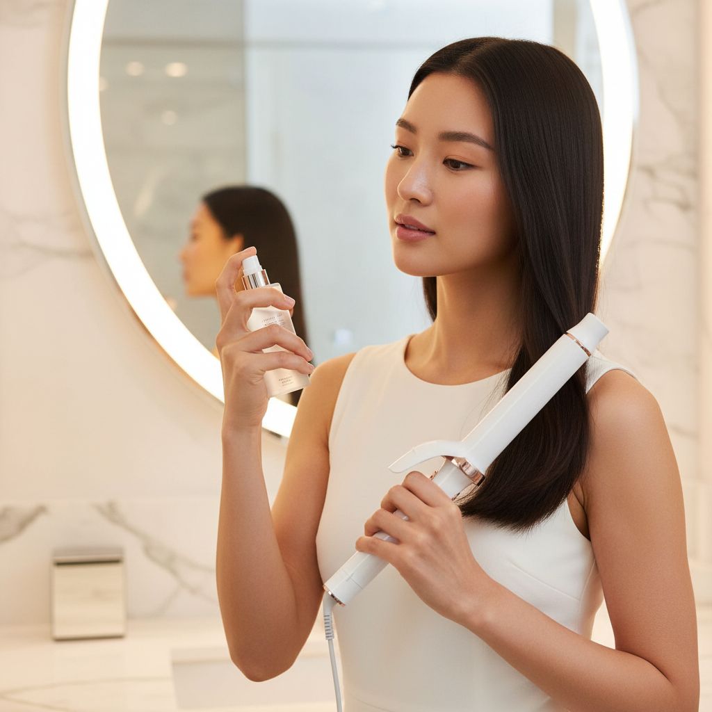 T3 SinglePass Curl X curling iron with ceramic barrel in neutral finish, showing interchangeable barrel sizes — view 2