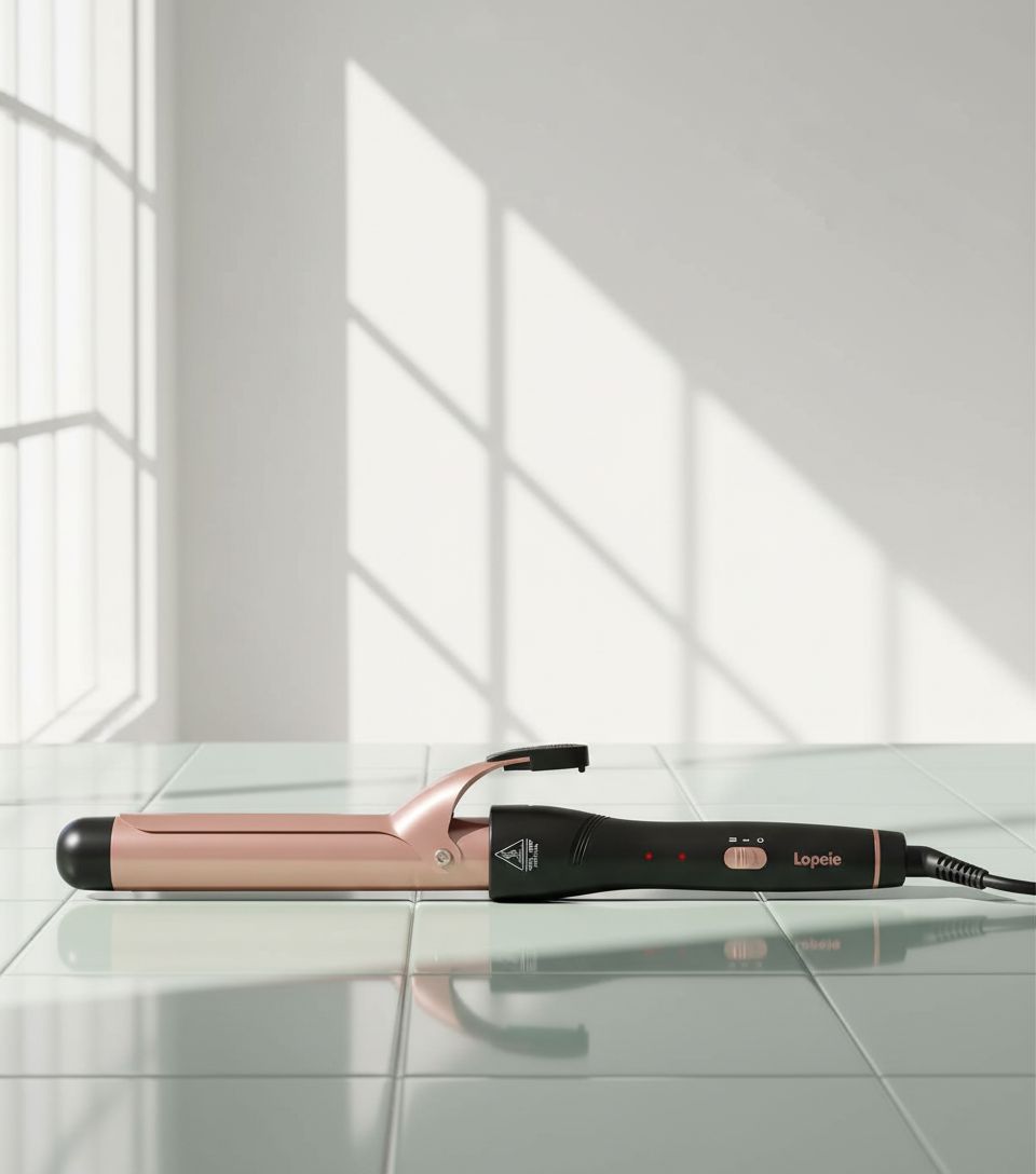 5-in-1 ceramic barrel curling iron set in neutral finish, showing interchangeable barrels and dual-function styling wand — view 3