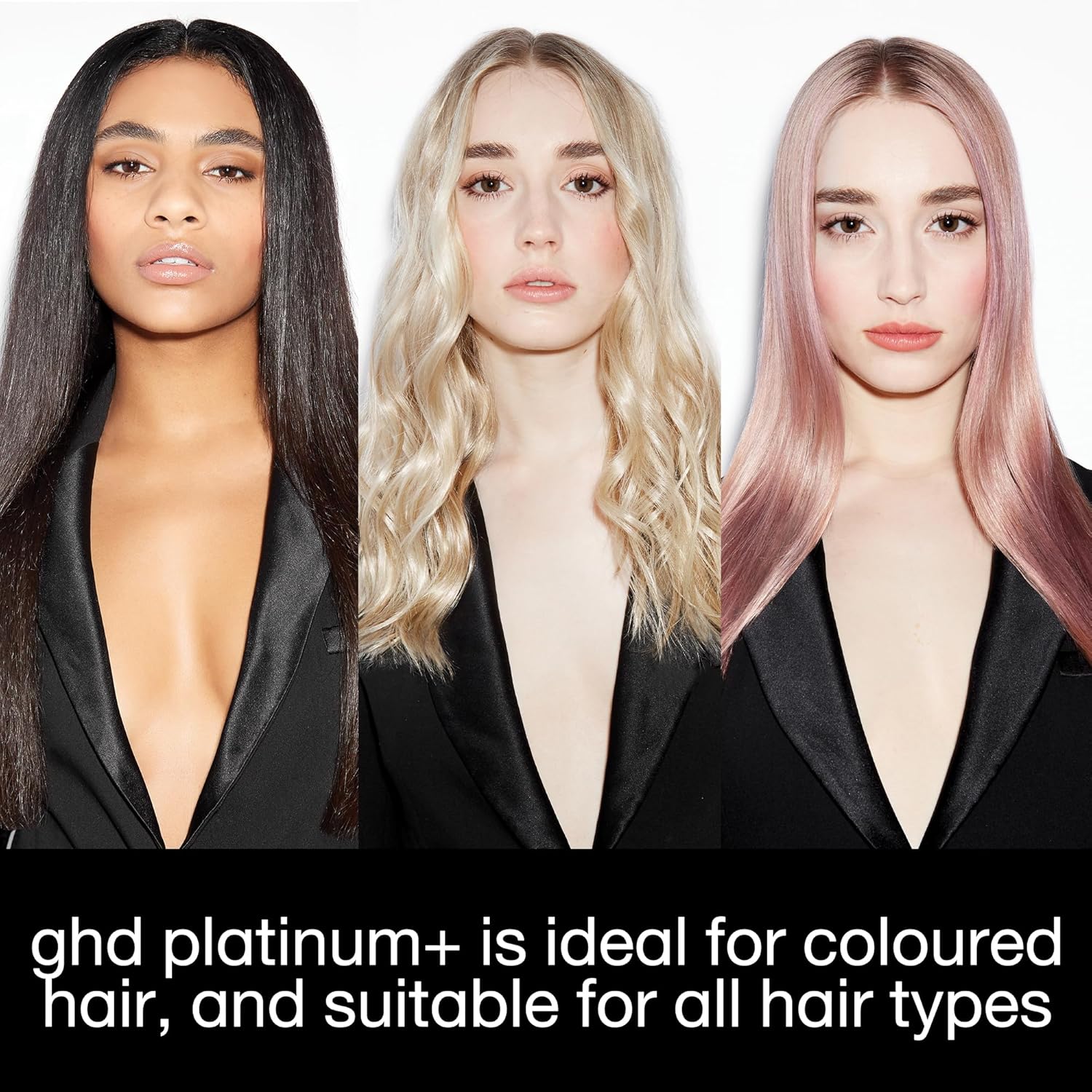 ghd Platinum+ black ceramic 1-inch flat iron hair straightener for professional styling — view 4