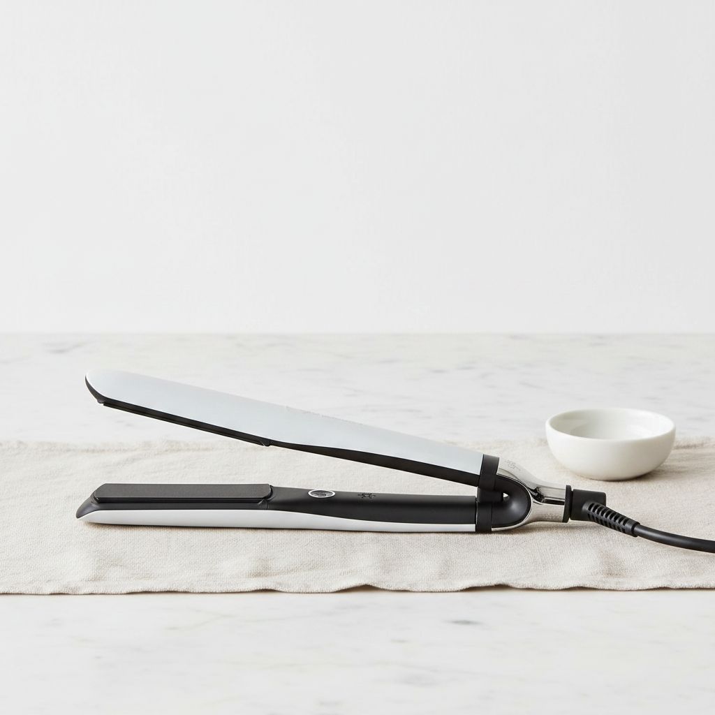 ghd Platinum+ black ceramic 1-inch flat iron hair straightener for professional styling — view 3