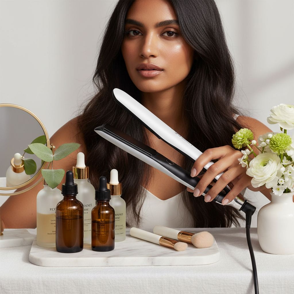 ghd Platinum+ black ceramic 1-inch flat iron hair straightener for professional styling — view 4
