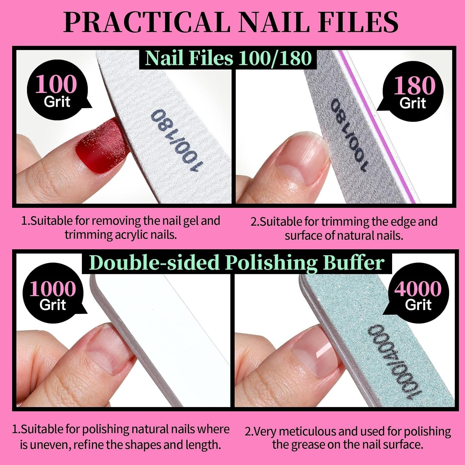 Minimalist nail care kit with cuticle nippers, nail files, and buffer block in neutral tones — view 2
