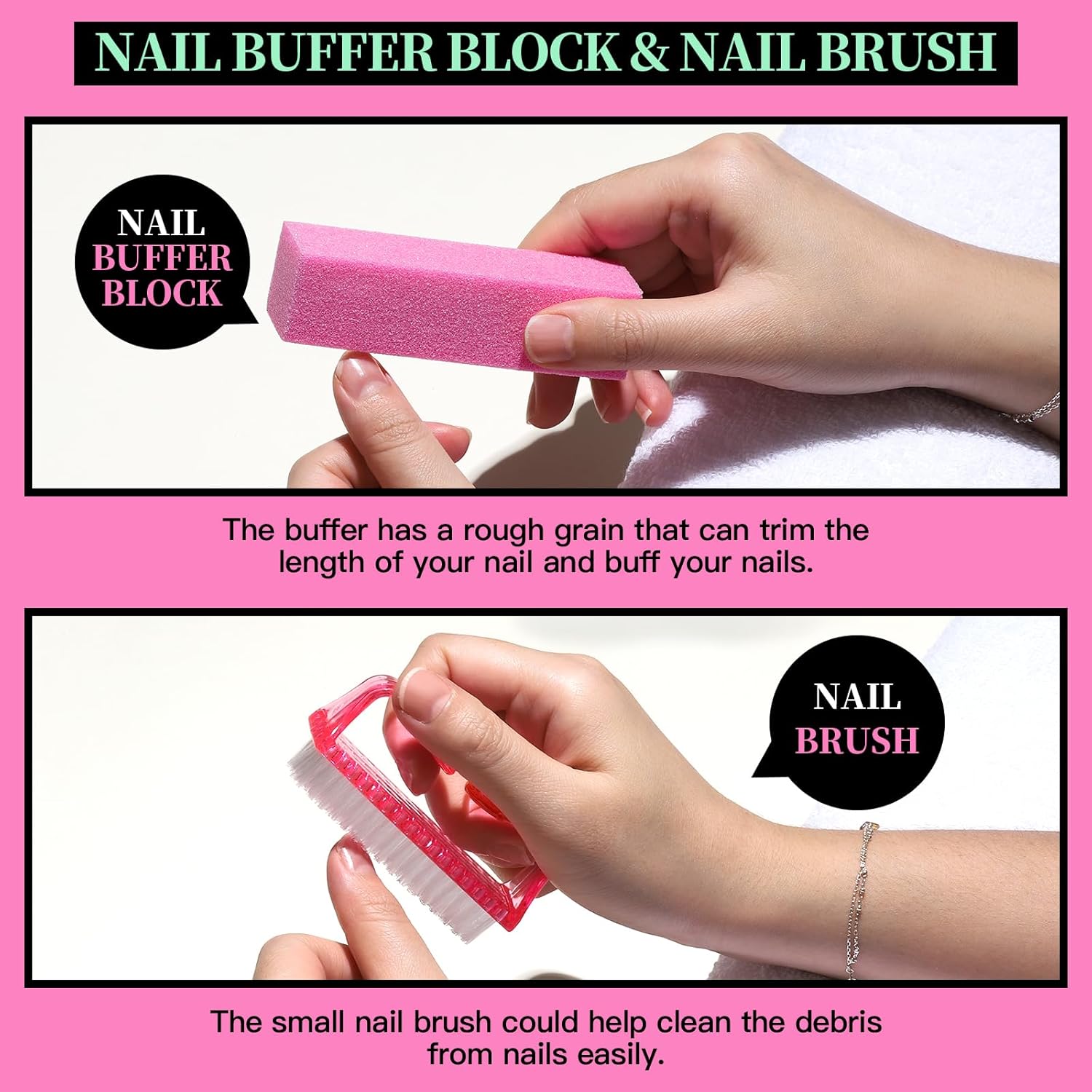 Minimalist nail care kit with cuticle nippers, nail files, and buffer block in neutral tones — view 3