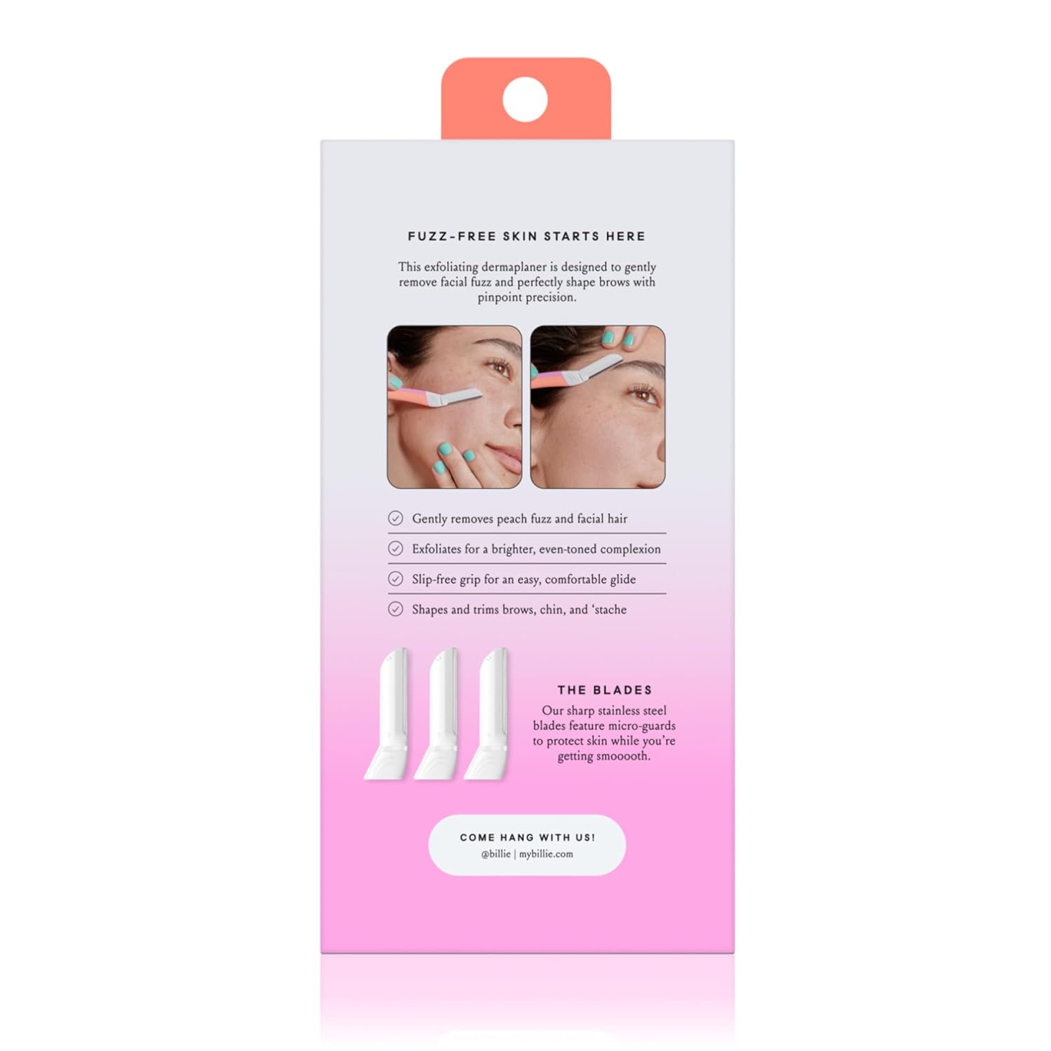 Minimalist dermaplane starter kit in neutral tones with reusable handle and refill blades for facial hair removal — view 4