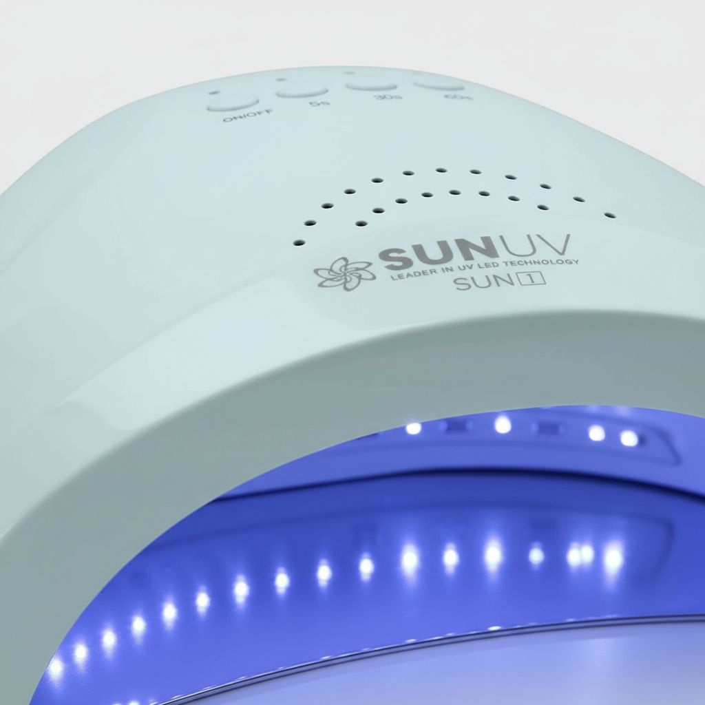 Blue UV LED nail lamp with auto sensor and dual-light technology for gel polish curing — view 4