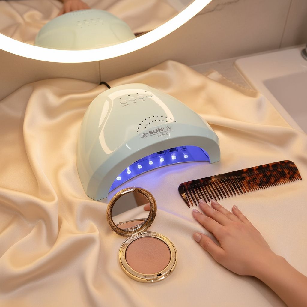 Blue UV LED nail lamp with auto sensor and dual-light technology for gel polish curing — view 6