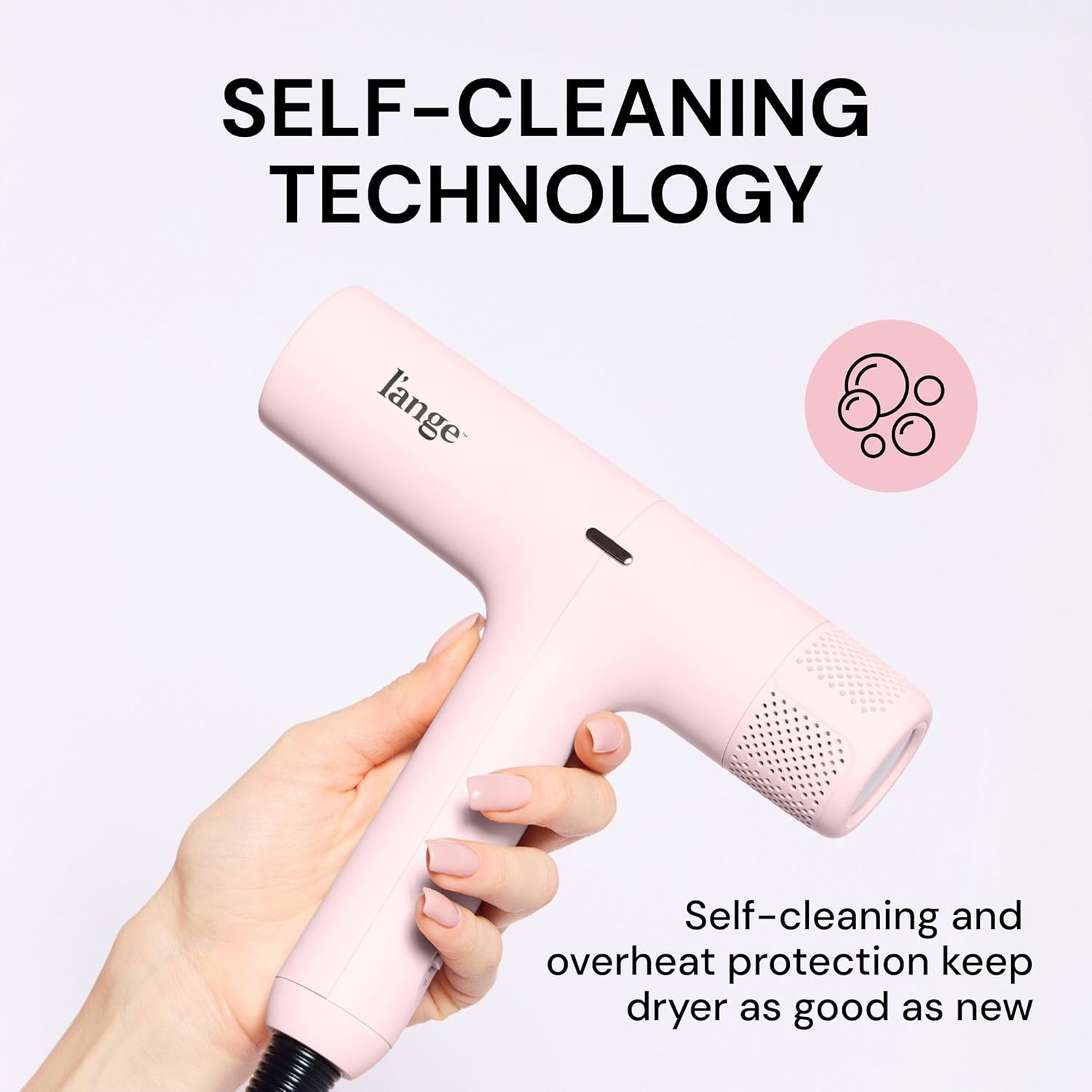 Digital professional hair dryer with LED display and brushless motor in {color}, featuring negative ion technology for frizz control — view 2