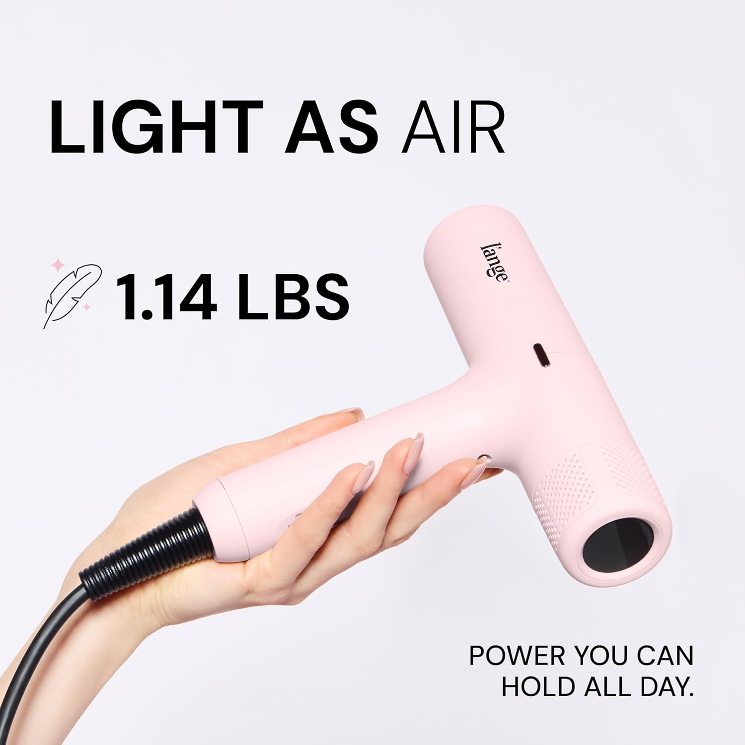Digital professional hair dryer with LED display and brushless motor in {color}, featuring negative ion technology for frizz control — view 3