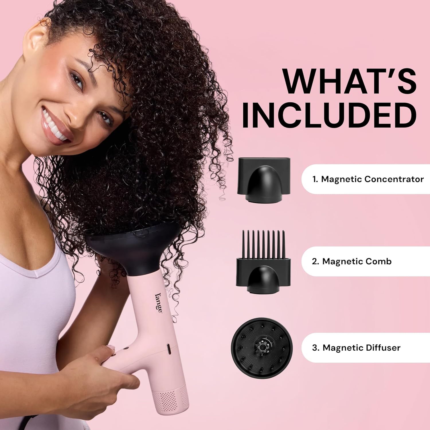 Digital professional hair dryer with LED display and brushless motor in {color}, featuring negative ion technology for frizz control — view 5