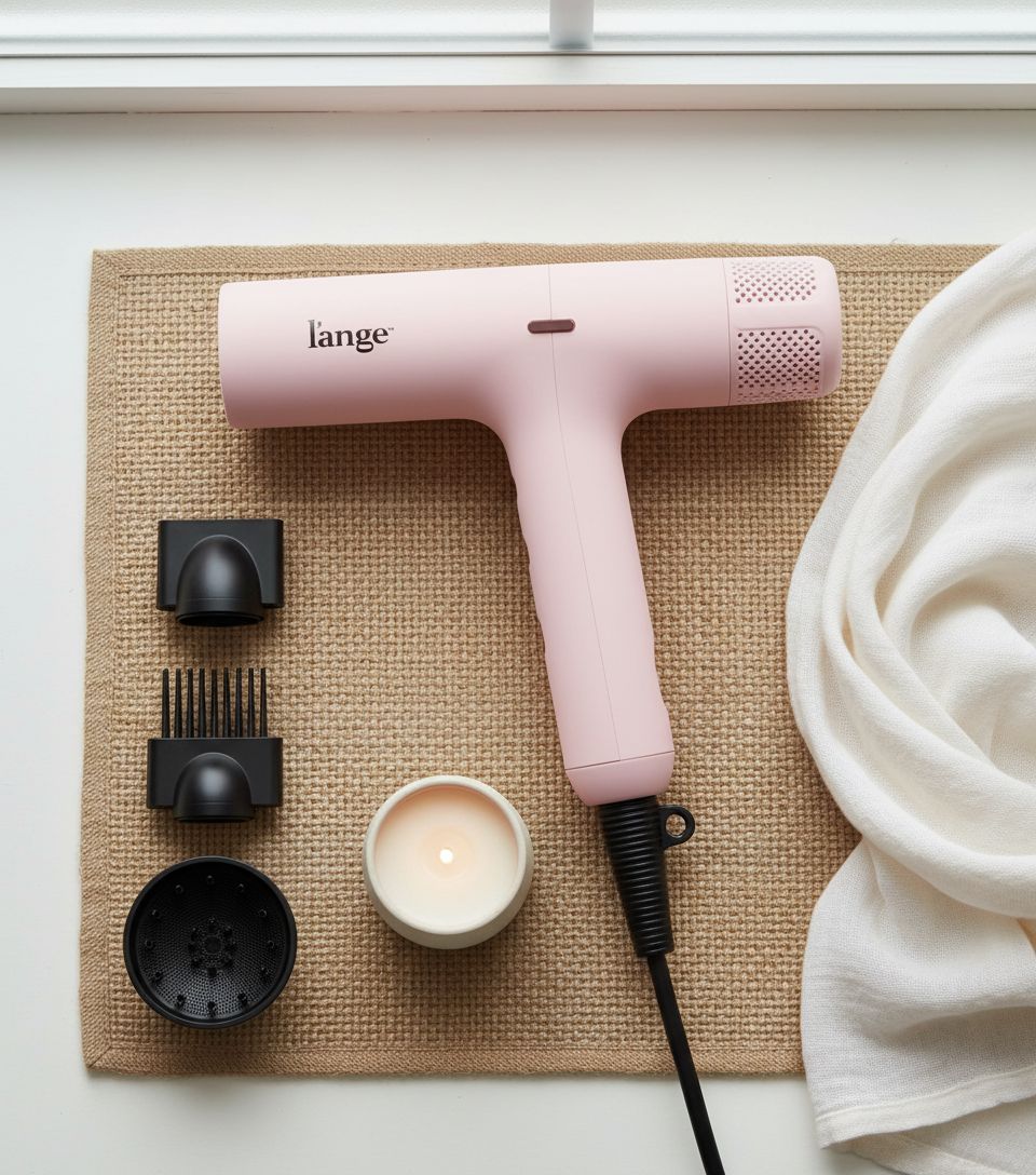 Digital professional hair dryer with LED display and brushless motor in {color}, featuring negative ion technology for frizz control — view 7a