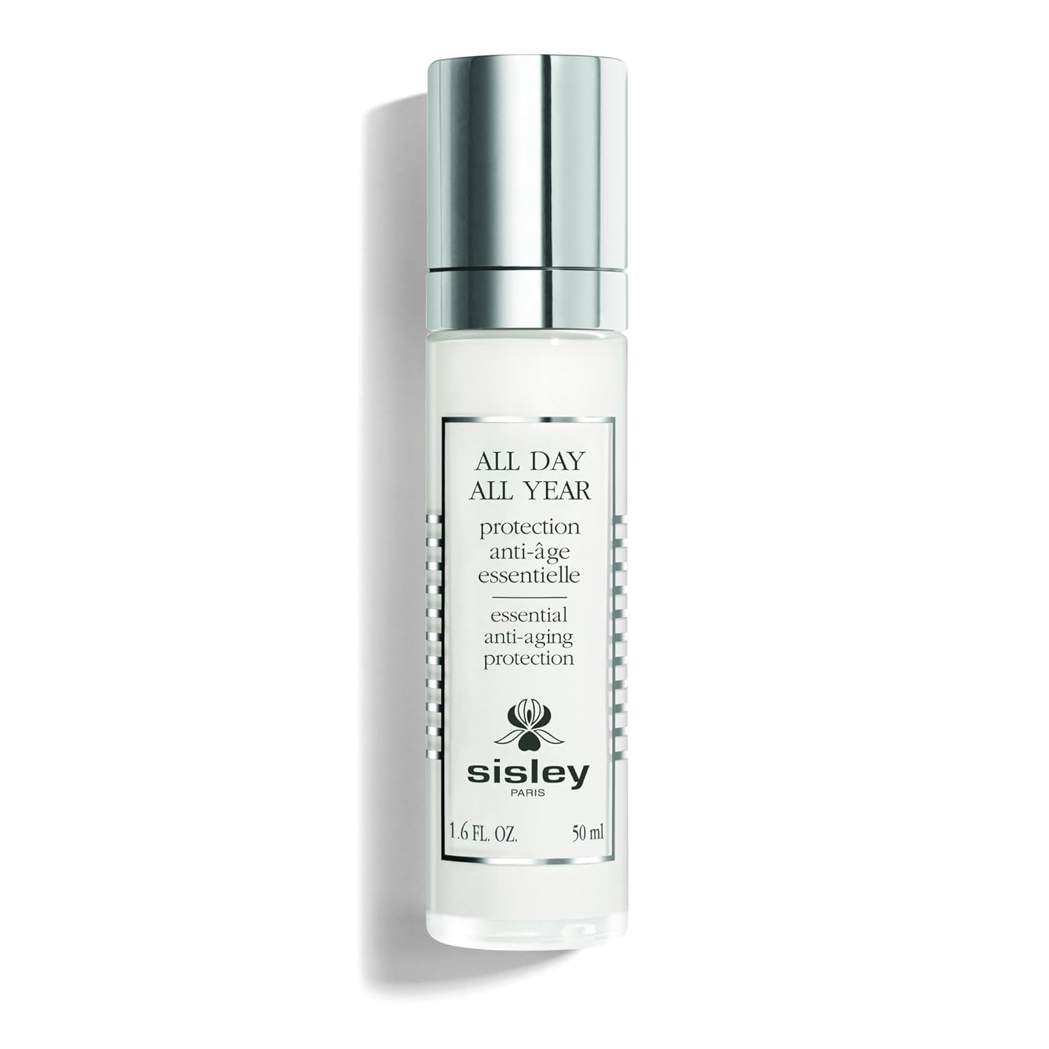 Anti-aging moisturizer with non-shiny finish in neutral apothecary-luxe packaging, shown in 50mL size for daily skincare routine — front
