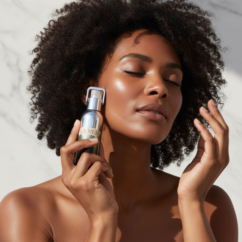 La Mer Lifting Contour Serum in neutral apothecary bottle, professional skincare for facial contouring — view 3a