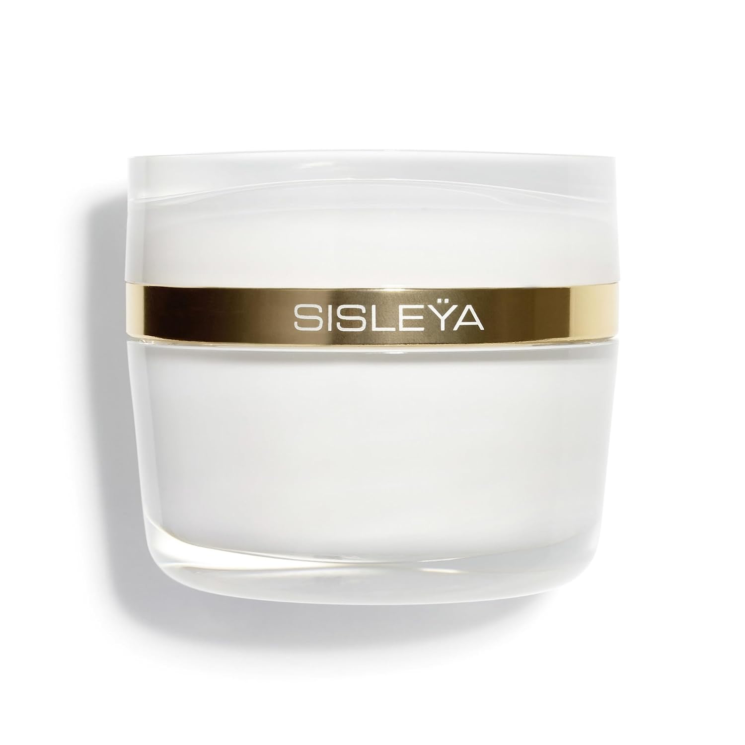 Rich anti-aging face cream in neutral apothecary jar for dry skin and wrinkle reduction — front