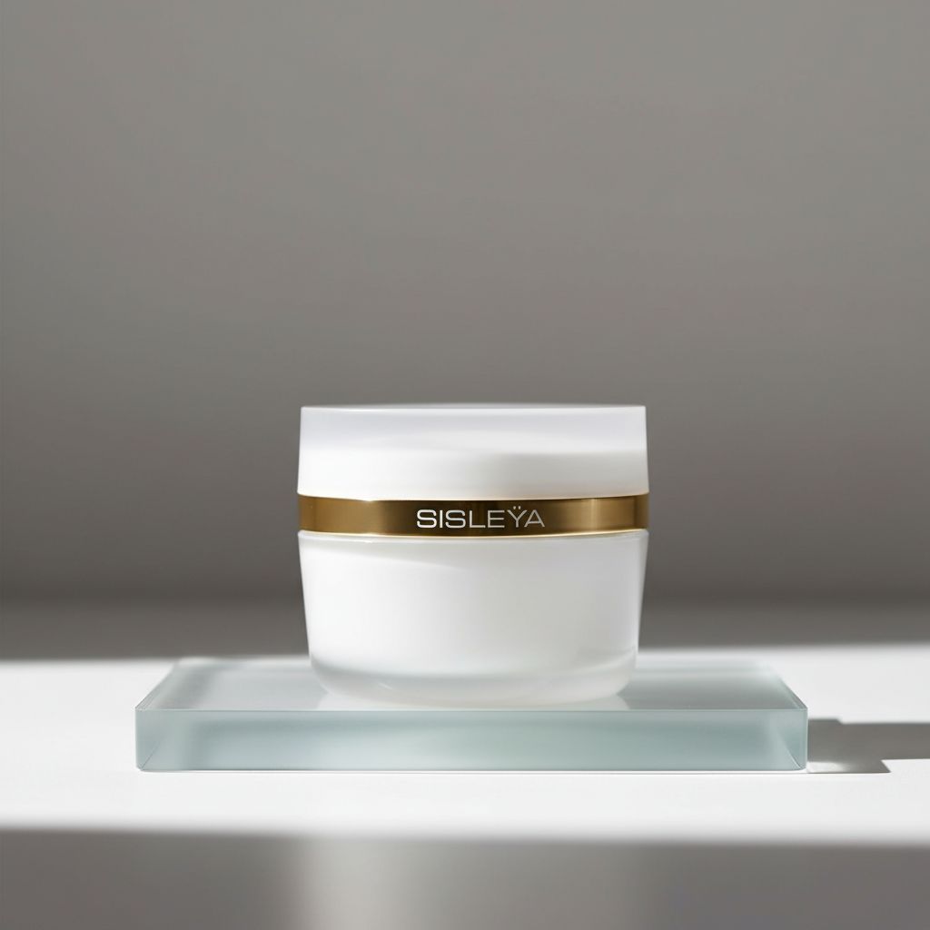 Rich anti-aging face cream in neutral apothecary jar for dry skin and wrinkle reduction — view 2