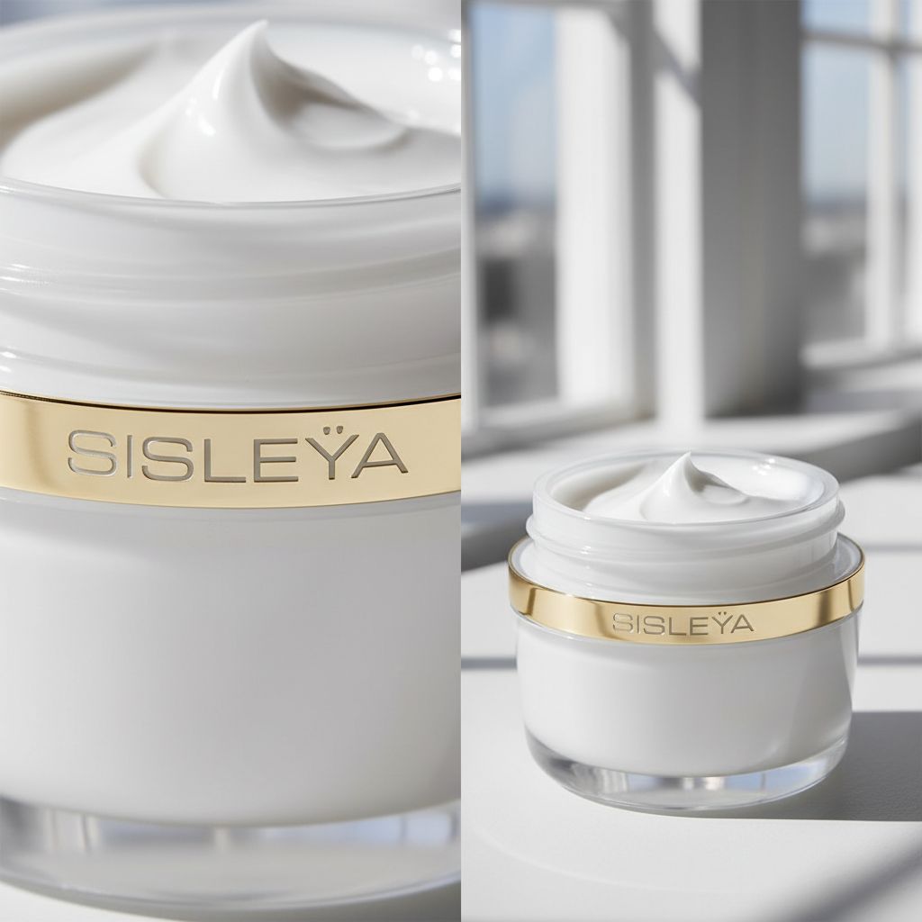 Rich anti-aging face cream in neutral apothecary jar for dry skin and wrinkle reduction — view 3