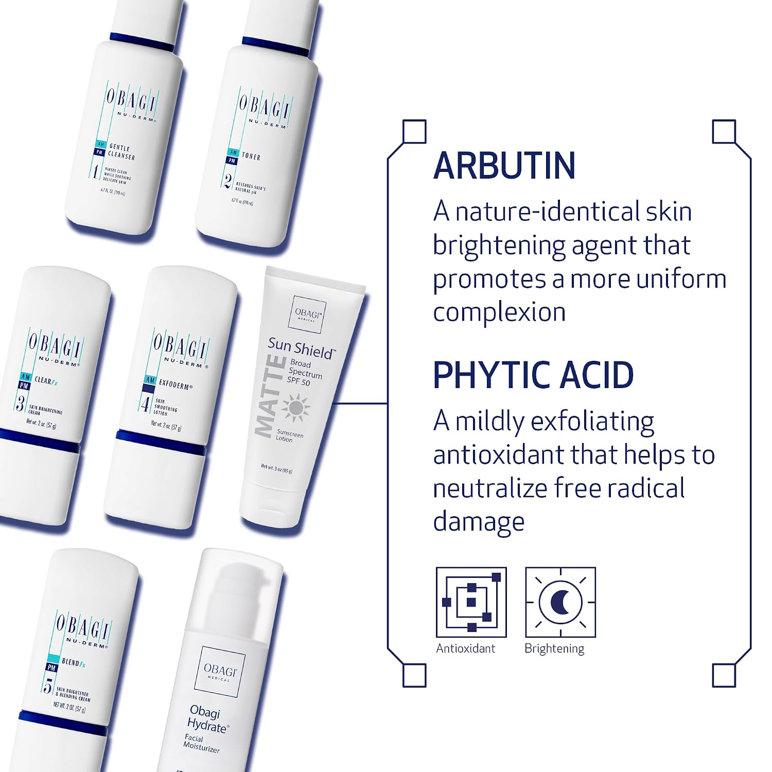 Medical-grade retinol and hydration skincare system in neutral apothecary bottles, 7-piece kit for dry skin treatment — view 3