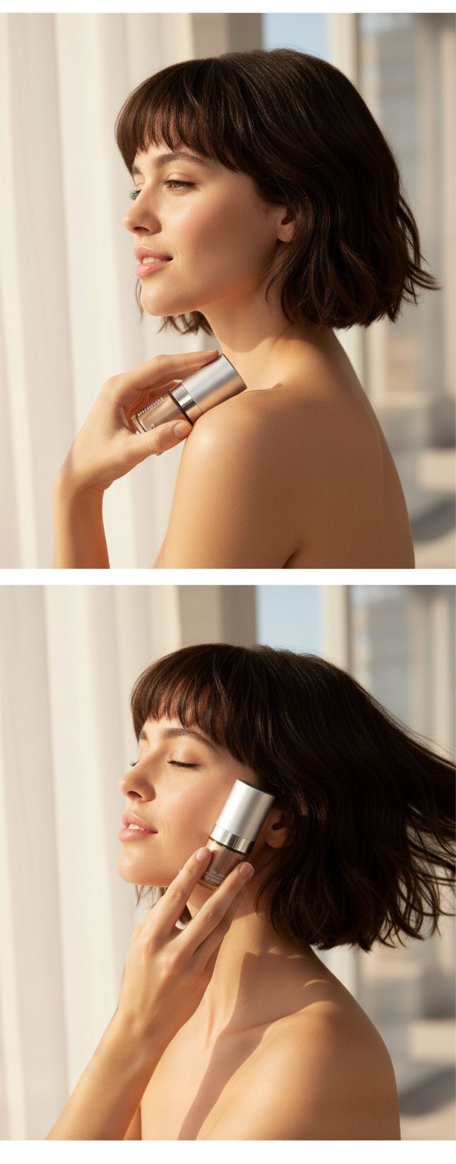 Luxury apothecary-style eye cream in neutral packaging, targeted for dark circles and under-eye puffiness — view 3a