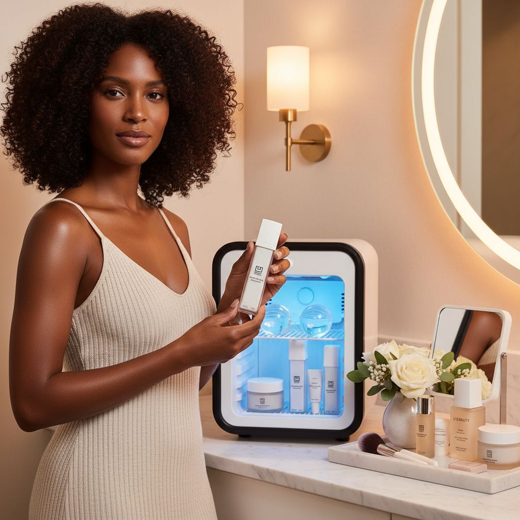 Mandelic acid resurfacing serum bottle with retinol and vitamin C for anti-aging skincare — view 5a