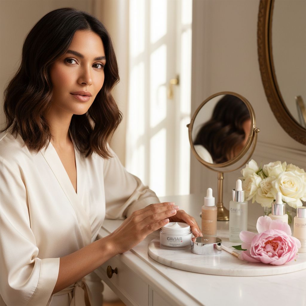 Anti-aging face moisturizer cream with hyaluronic acid and resveratrol in neutral beige jar, featuring regenerating formula for aging spots — view 5a
