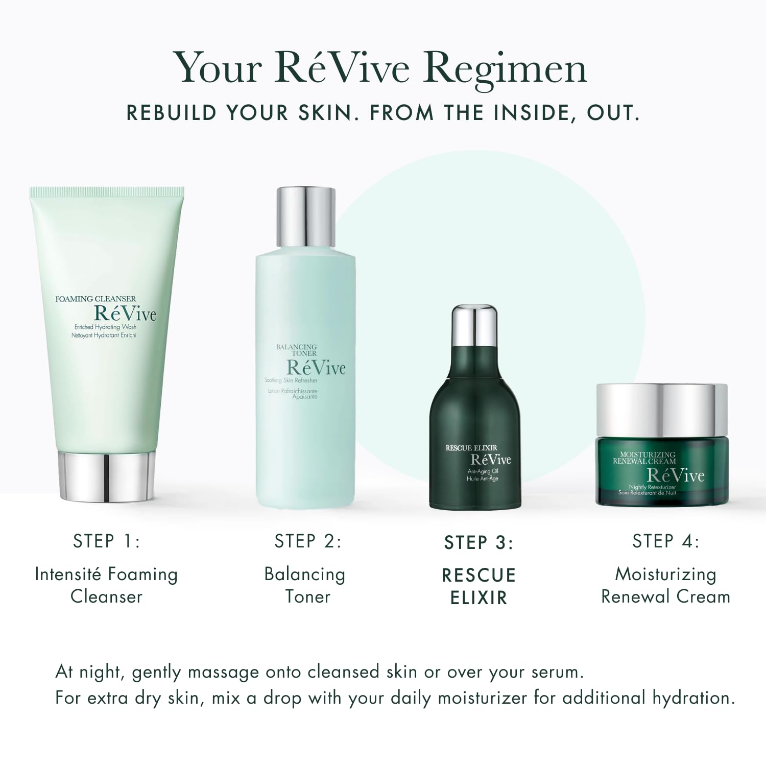Anti-aging face oil with peptides and murumuru butter in neutral apothecary-style bottle, shown in warm lighting — view 4