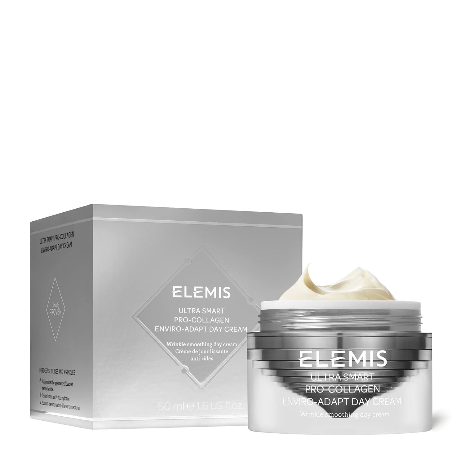 Pro-collagen hydrating day cream in neutral apothecary-luxe packaging, 50mL jar for daily skincare routine — view 2