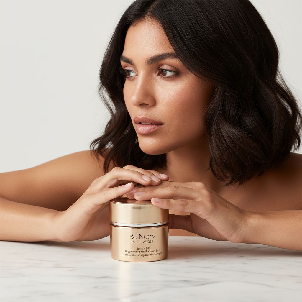 Estée Lauder Re-Nutriv Ultimate Lift Regenerating Youth Cream in neutral apothecary jar, premium anti-aging moisturizer — view 6