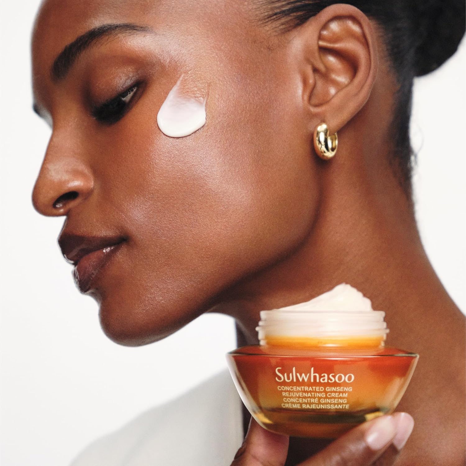 Concentrated ginseng rejuvenating cream with peptides and squalane in neutral-toned jar, anti-aging moisturizer for all skin types — view 4