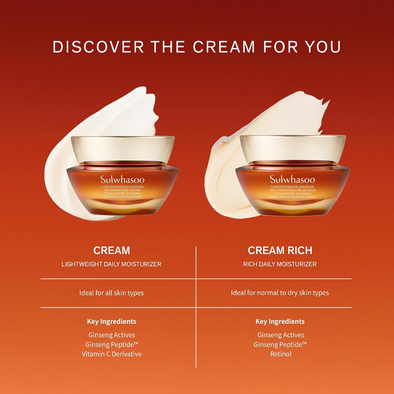 Concentrated ginseng rejuvenating cream with peptides and squalane in neutral-toned jar, anti-aging moisturizer for all skin types — view 3