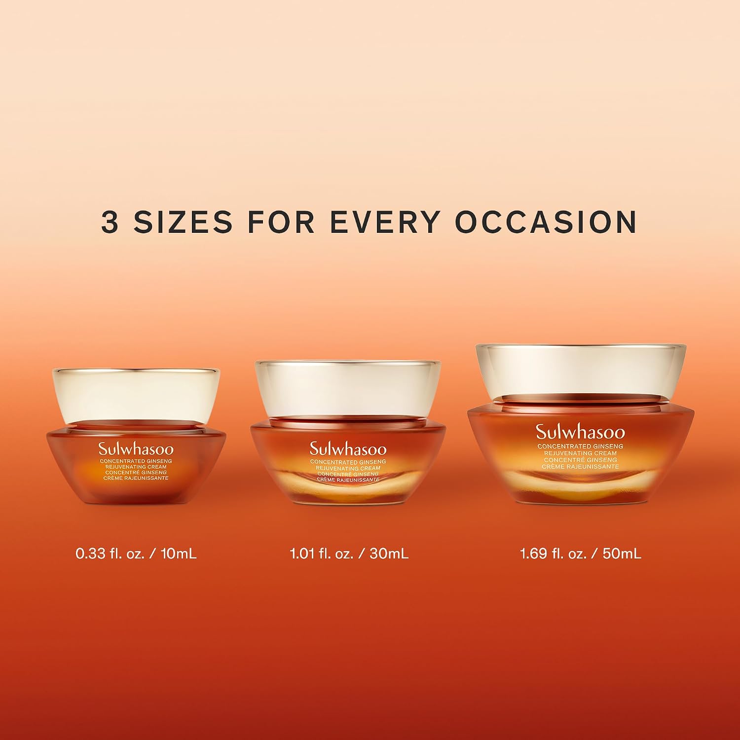 Concentrated ginseng rejuvenating cream with peptides and squalane in neutral-toned jar, anti-aging moisturizer for all skin types — view 4