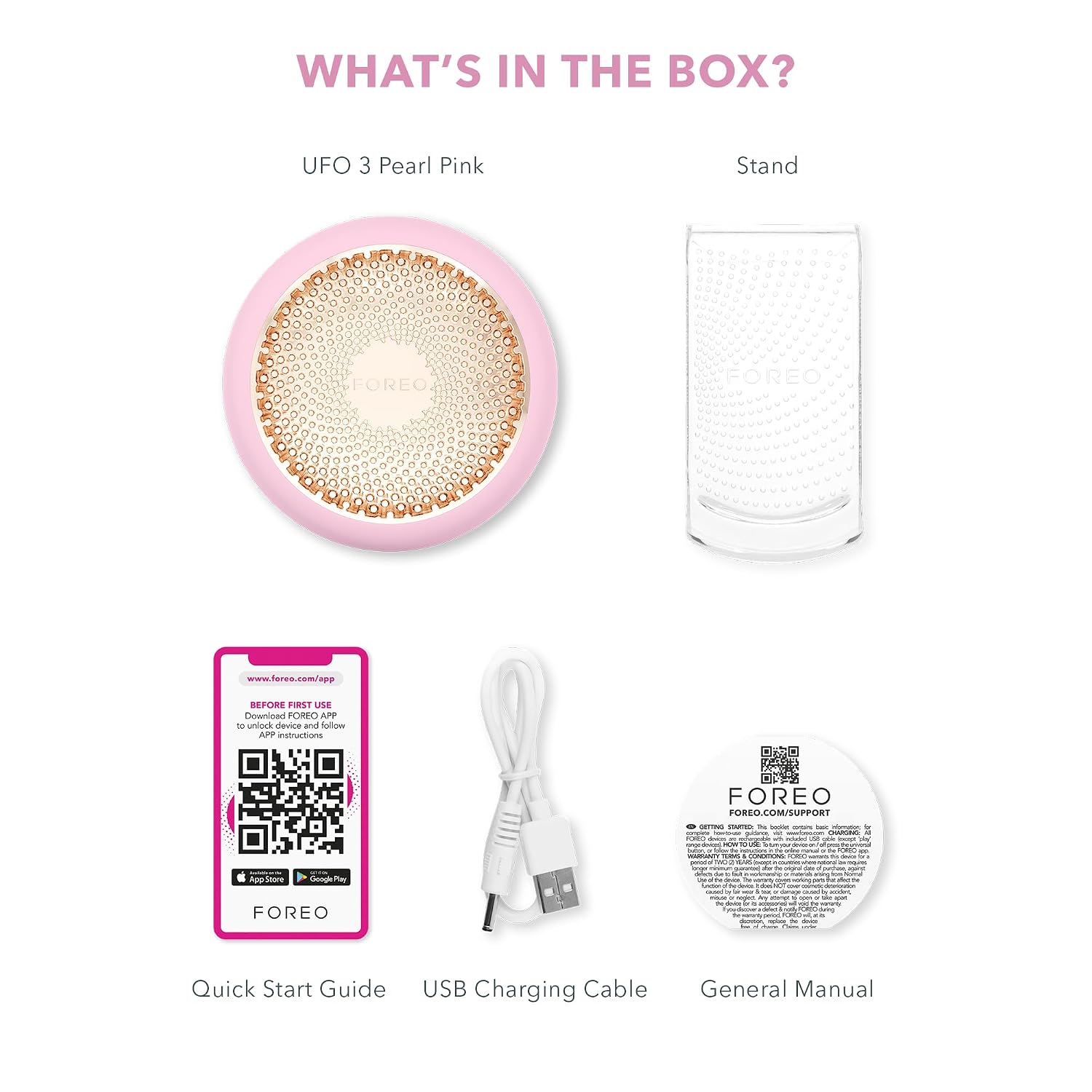 FOREO UFO 3 pearl pink LED light therapy face mask with red light and warming massage technology for anti-aging skincare — view 4