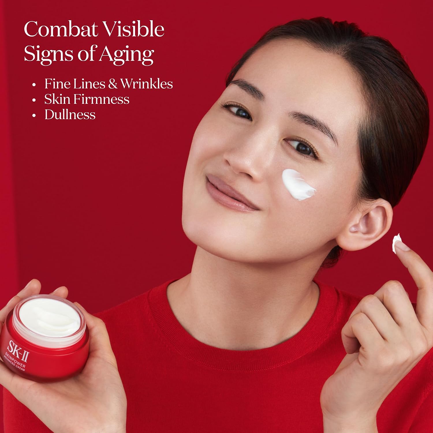 Anti-aging face moisturizer cream in neutral tone, designed to target wrinkles and improve skin firmness — back