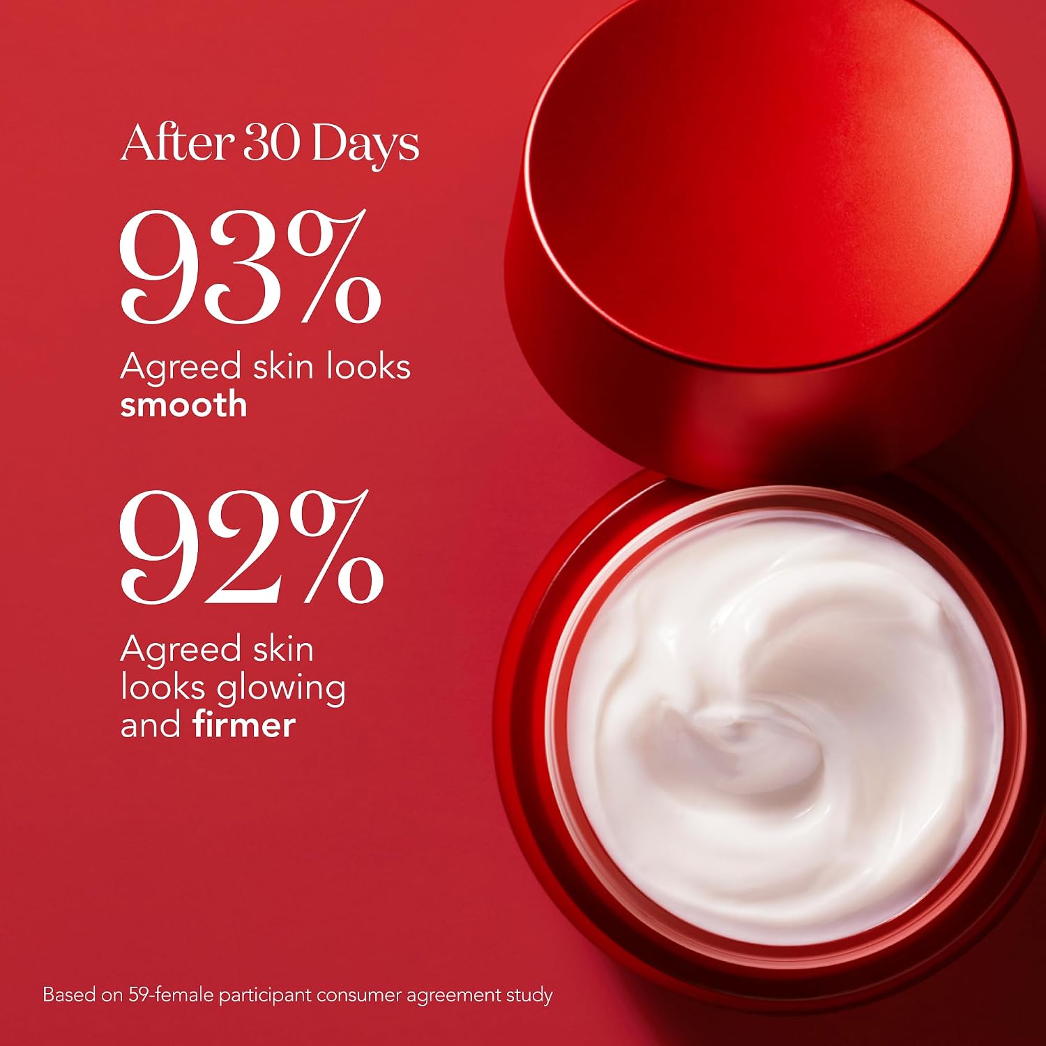 Anti-aging face moisturizer cream in neutral tone, designed to target wrinkles and improve skin firmness — detail