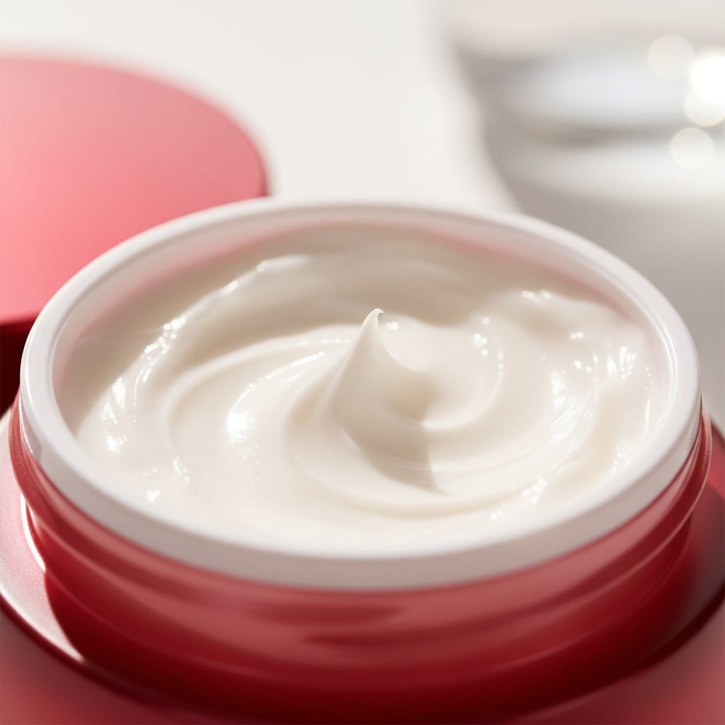 Anti-aging face moisturizer cream in neutral tone, designed to target wrinkles and improve skin firmness — view 2