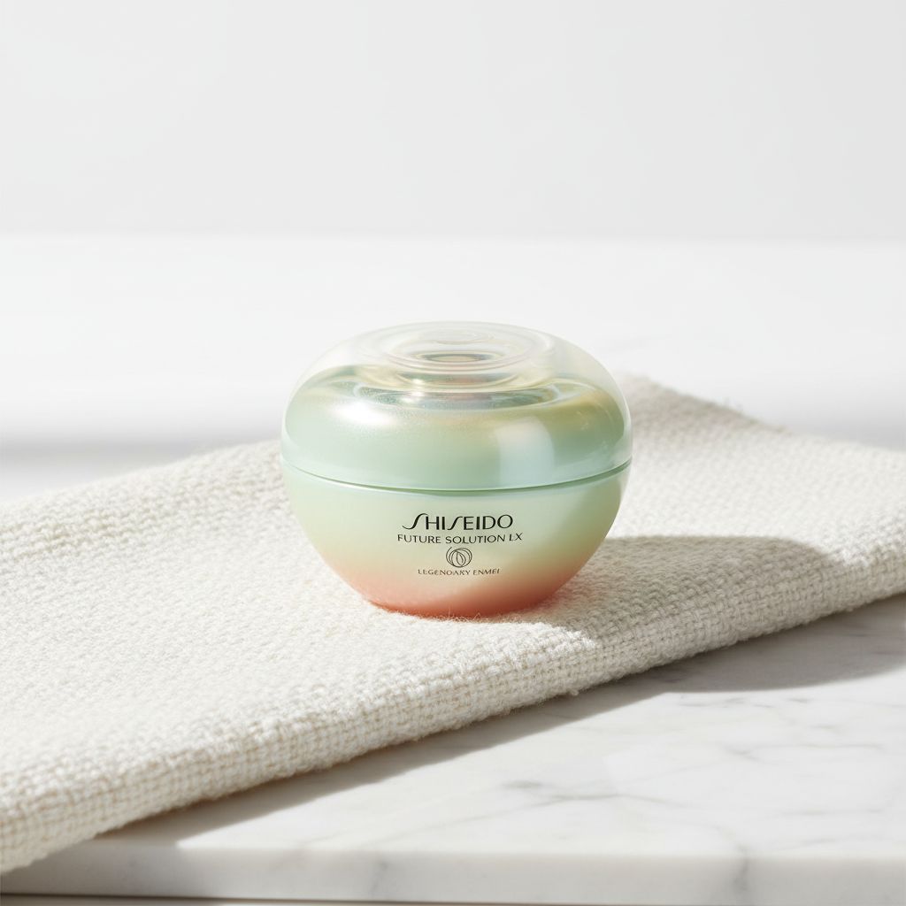 Anti-aging renewing cream in neutral apothecary-style jar, intensive moisturizer for rejuvenated complexion — view 2